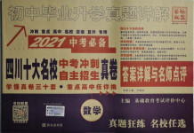 2021年初中畢業升學真題詳解數學四川專版