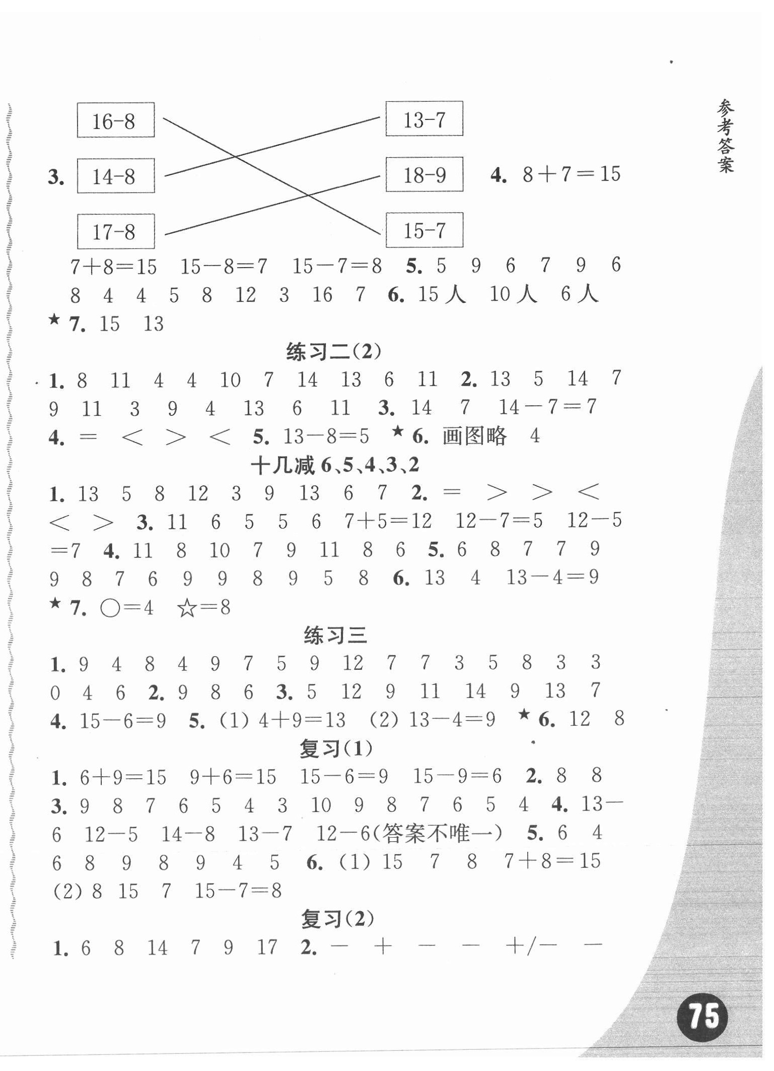 2021年練習(xí)與測(cè)試一年級(jí)數(shù)學(xué)下冊(cè)蘇教版活頁(yè)試卷提升版 第2頁(yè)