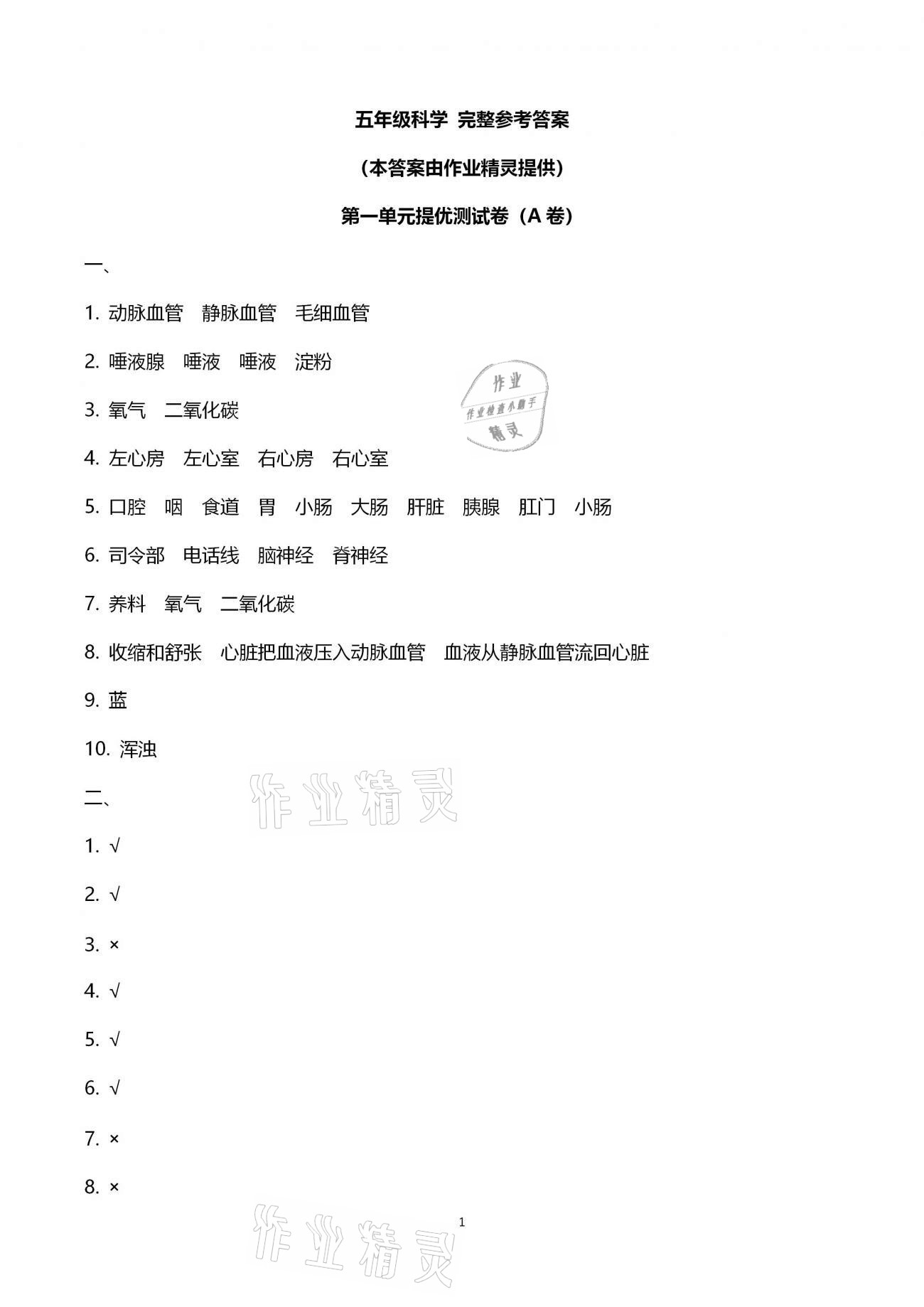 2021年學(xué)習(xí)指導(dǎo)與訓(xùn)練提優(yōu)測(cè)試五年級(jí)科學(xué)下冊(cè)青島版 第1頁