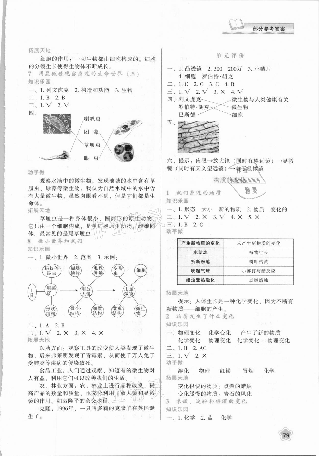 2021年新課程學(xué)習(xí)與評(píng)價(jià)六年級(jí)科學(xué)下冊(cè)教科版 參考答案第2頁(yè)