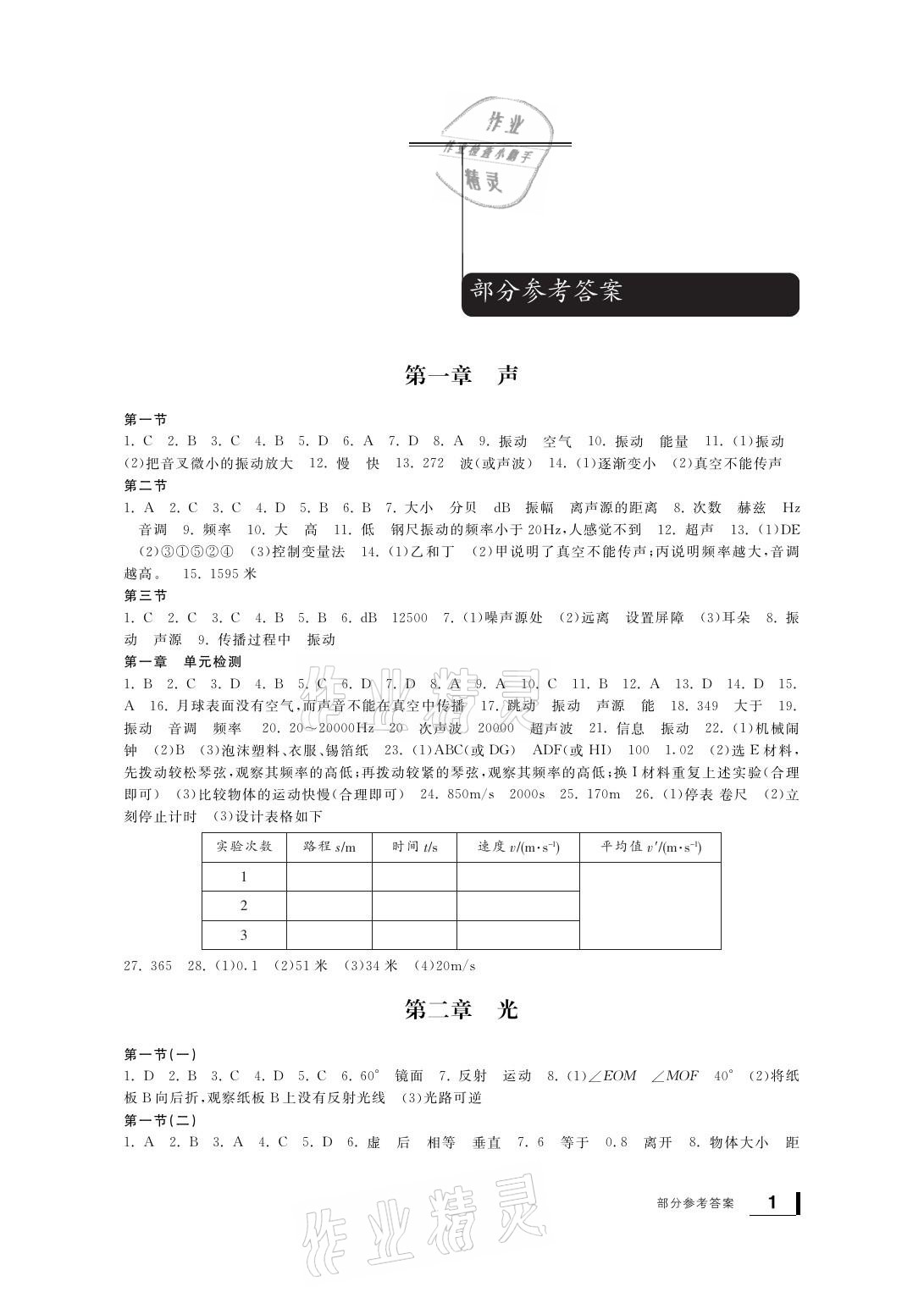 2021年新課標(biāo)學(xué)習(xí)方法指導(dǎo)叢書八年級(jí)科學(xué)下冊(cè)浙教版 參考答案第1頁(yè)