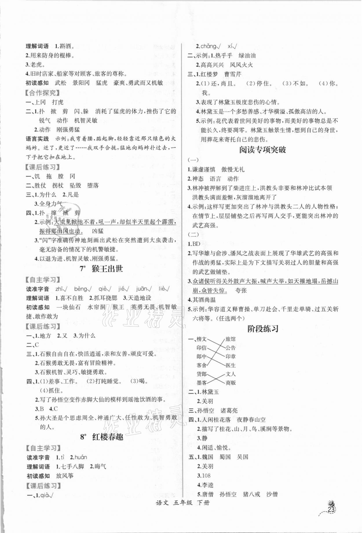 2021年同步導(dǎo)學(xué)案課時(shí)練五年級(jí)語(yǔ)文下冊(cè)人教版 第3頁(yè)