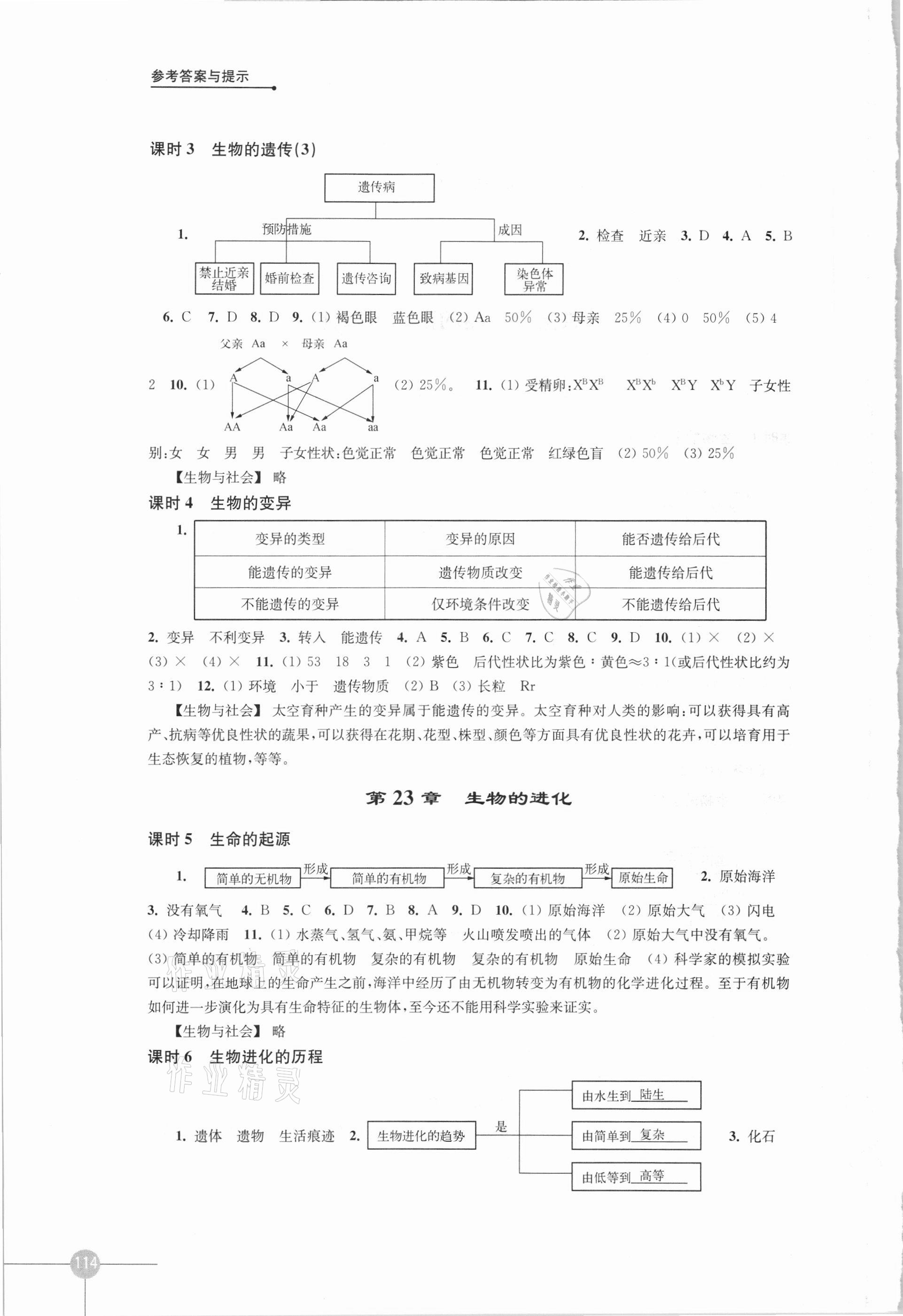 2021年课课练八年级生物下册苏科版 第2页