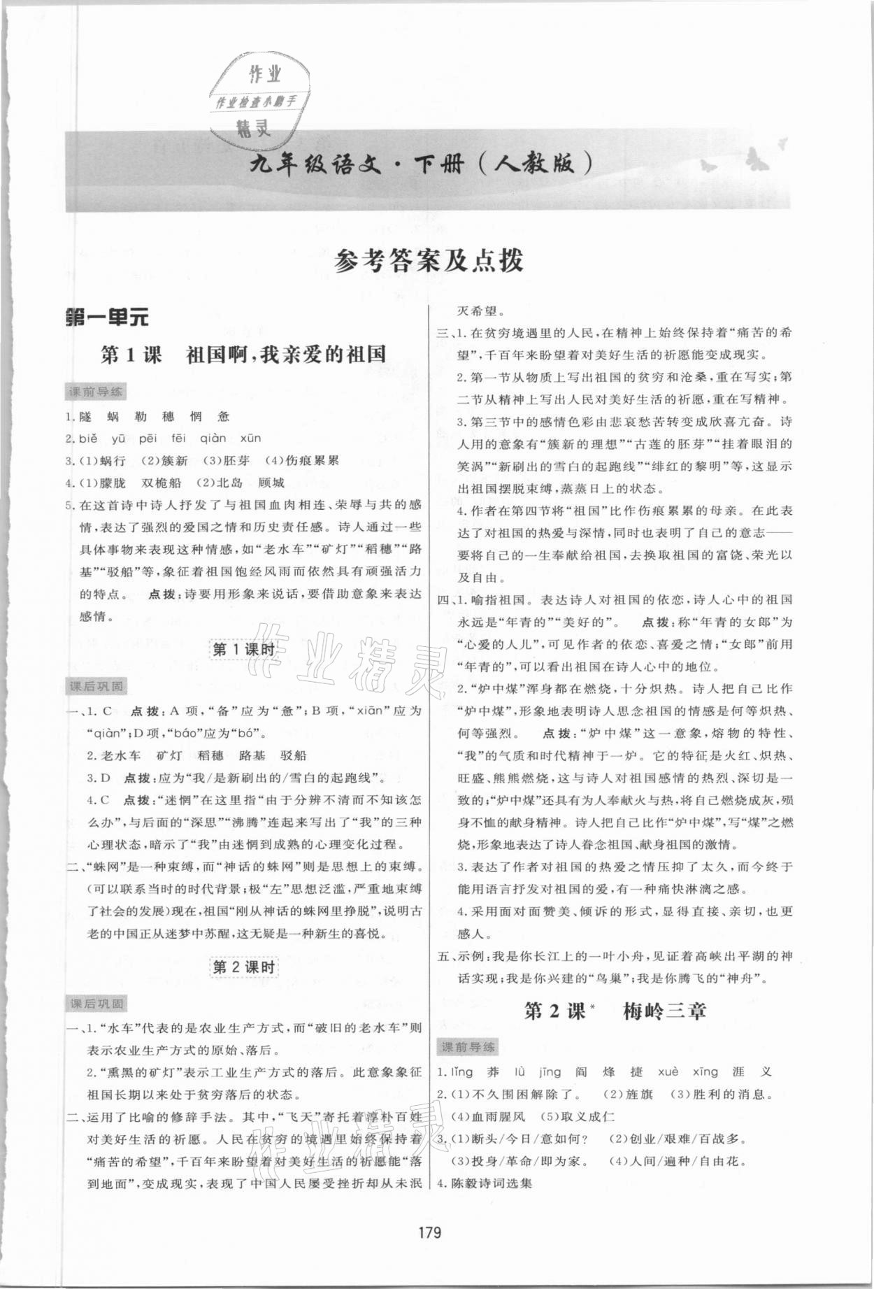 2021年三維數(shù)字課堂九年級語文下冊人教版 第1頁