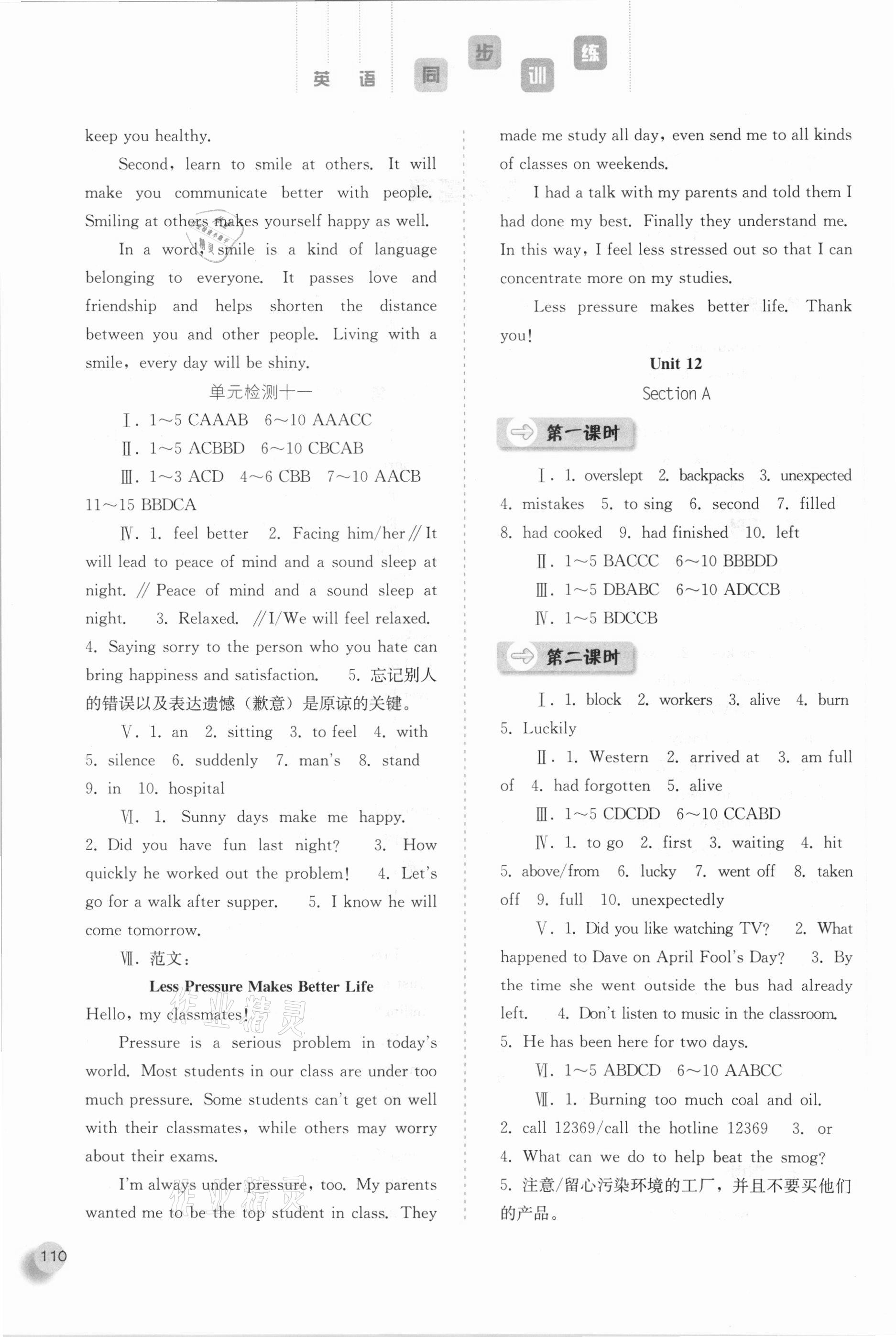 2021年同步训练九年级英语下册人教版河北人民出版社 第2页