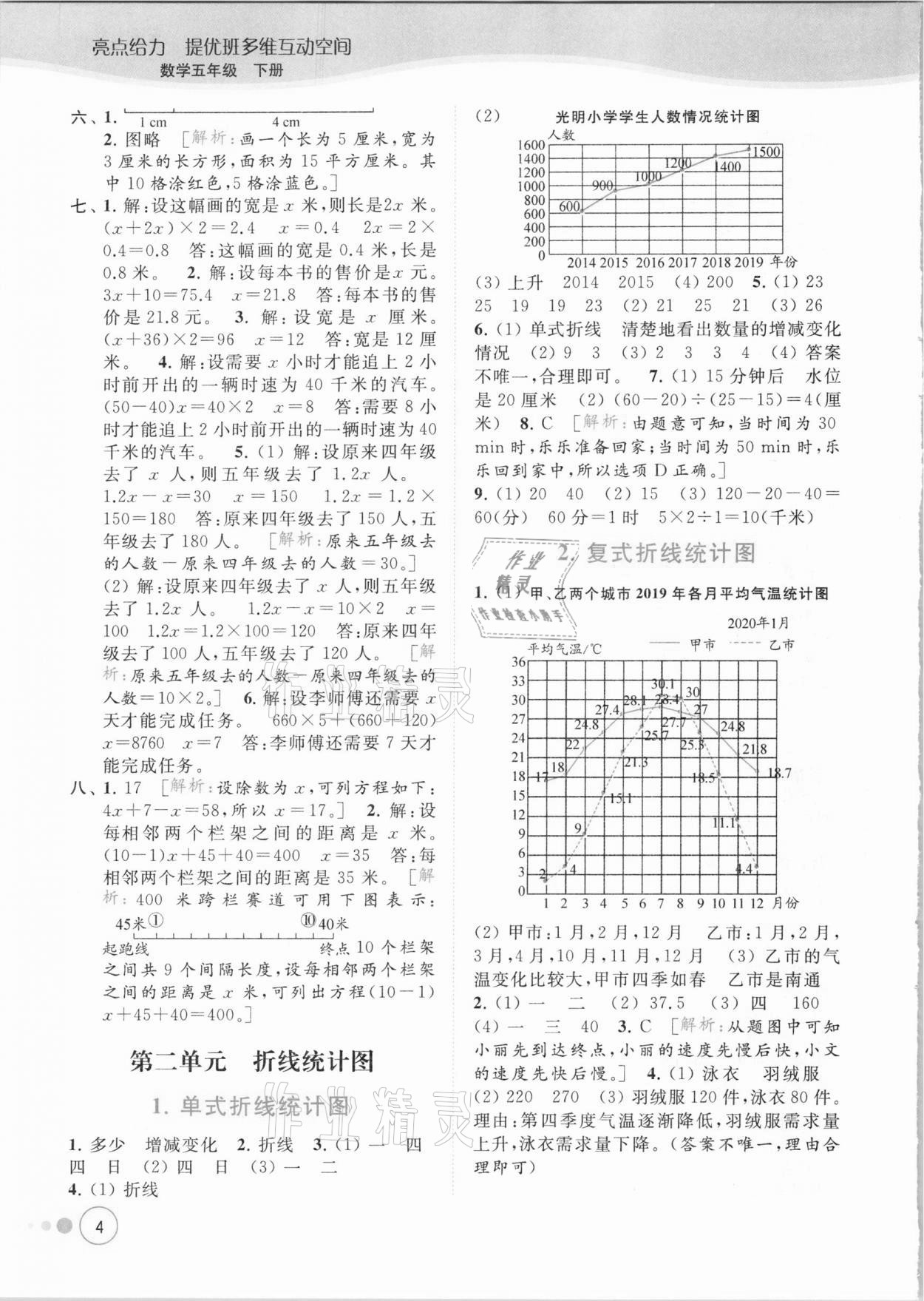 2021年亮點給力提優(yōu)班多維互動空間五年級數(shù)學下冊蘇教版 參考答案第4頁