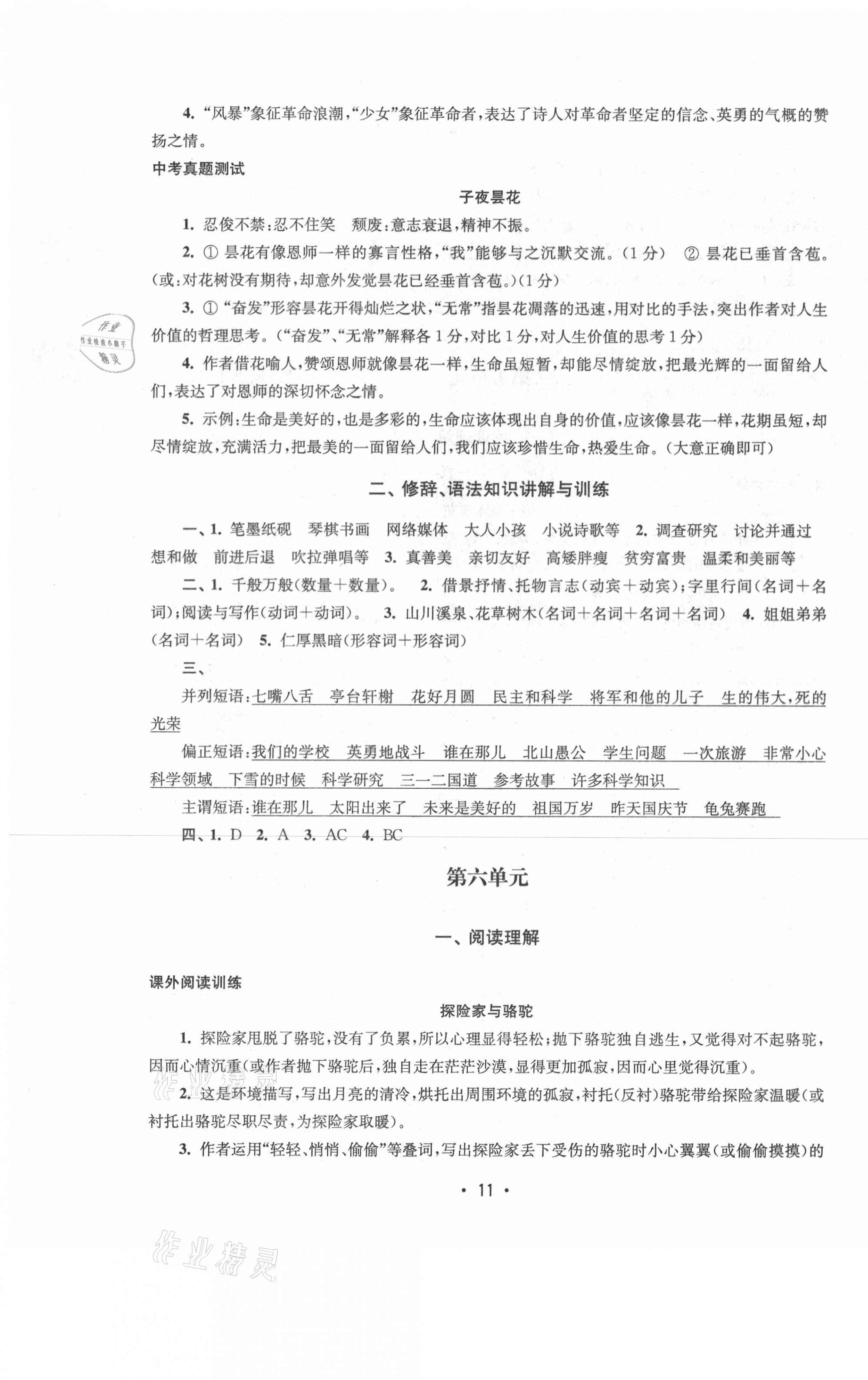 2021年語文能力提升綜合訓(xùn)練七年級(jí)下冊 第5頁