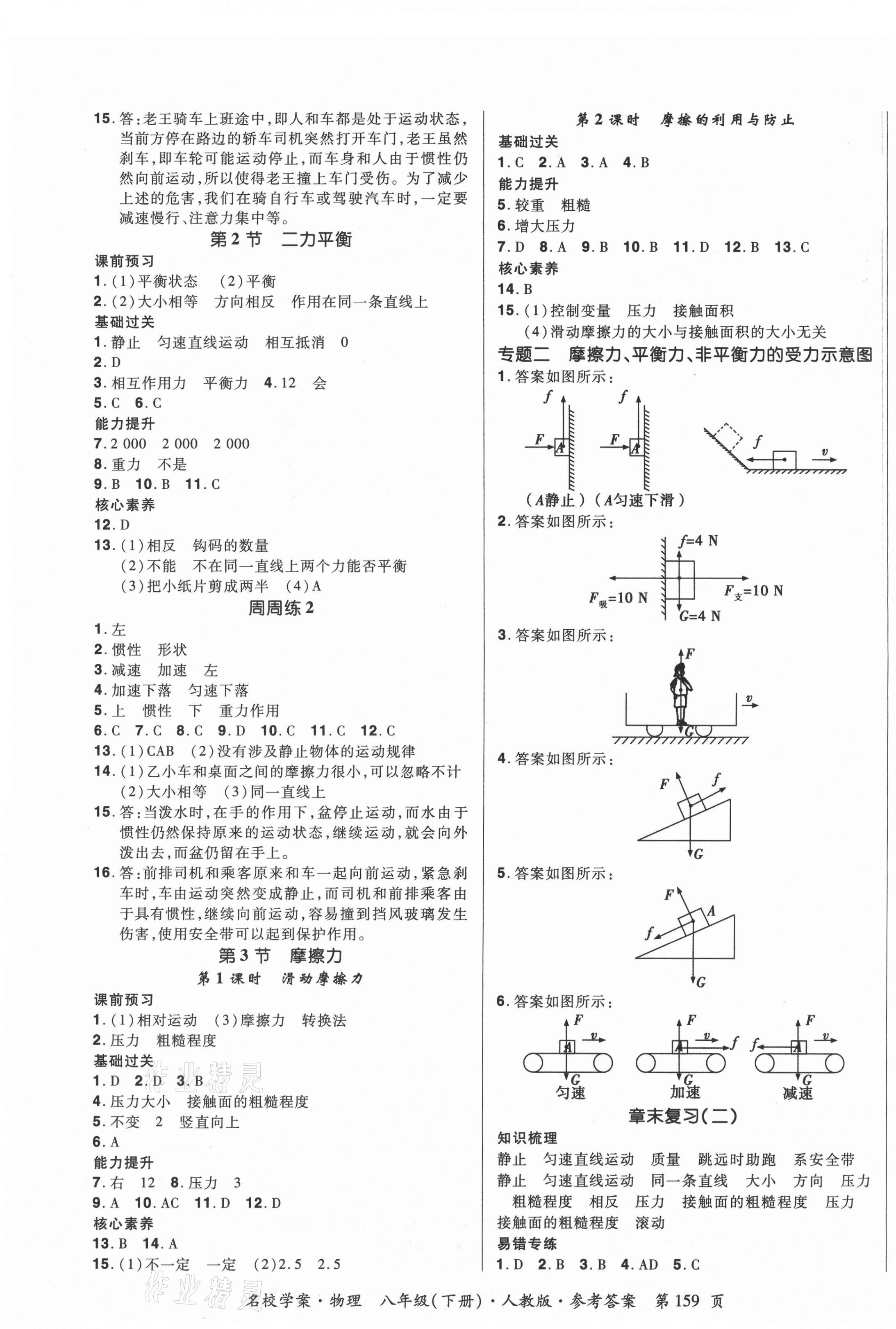 2021年國華作業(yè)本名校學(xué)案八年級(jí)物理下冊(cè)人教版 第3頁