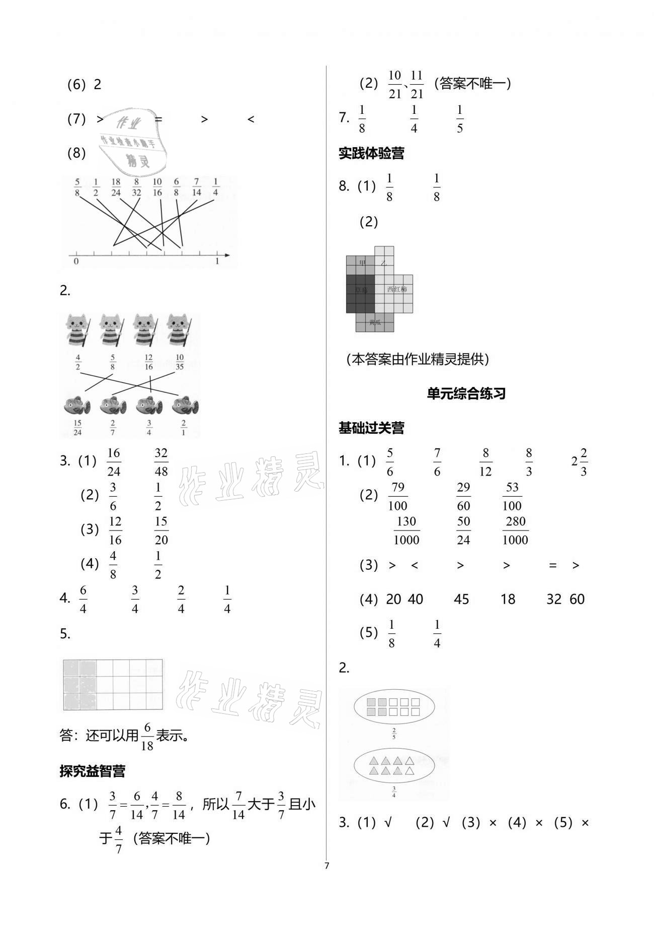 2021年小學(xué)同步練習(xí)冊(cè)五年級(jí)數(shù)學(xué)下冊(cè)青島版六三學(xué)制青島出版社 第7頁(yè)