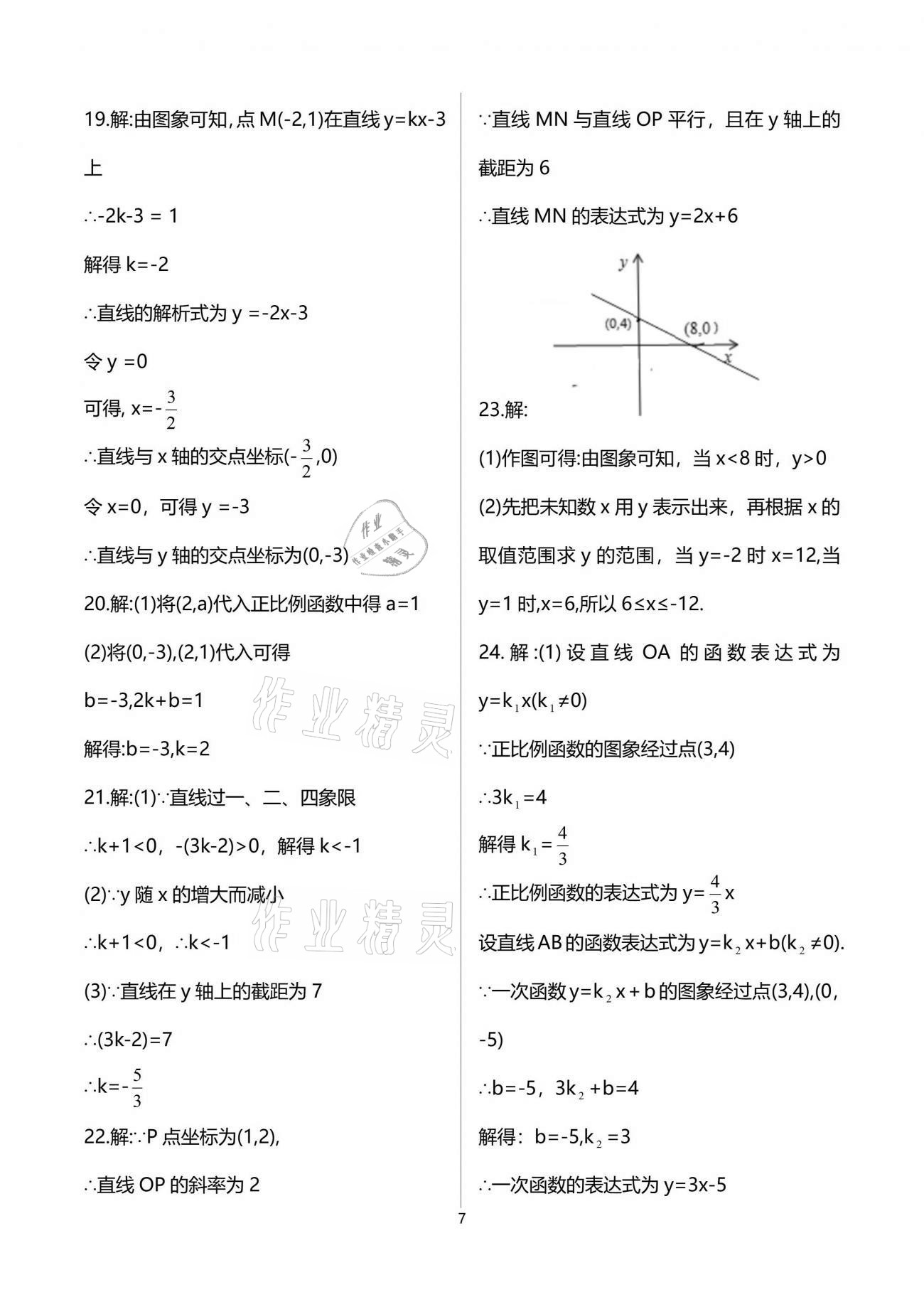 2021年中學(xué)生世界八年級(jí)數(shù)學(xué)第二學(xué)期滬教版54制 參考答案第7頁