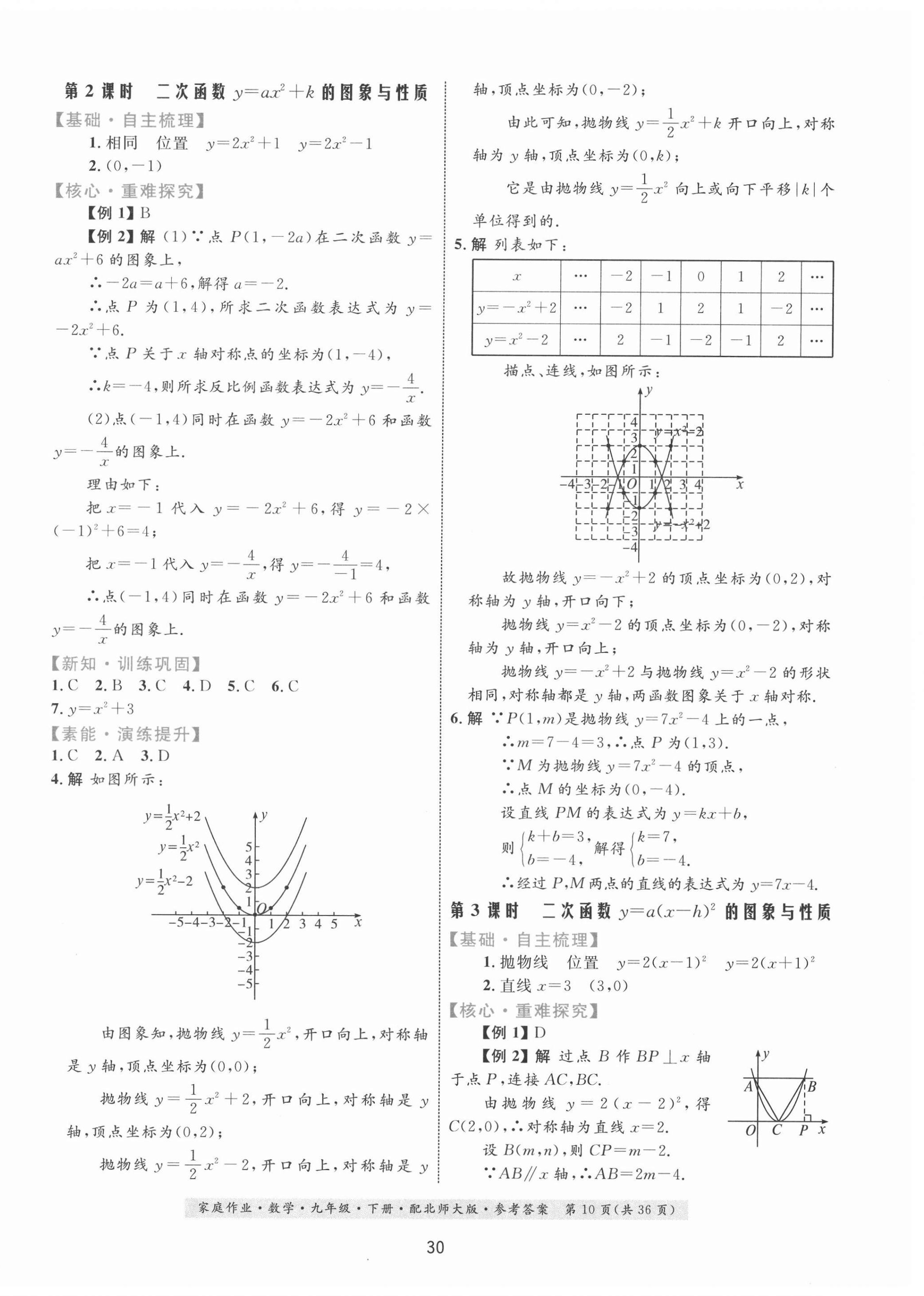 2021年家庭作業(yè)九年級數(shù)學(xué)下冊北師大版 第10頁