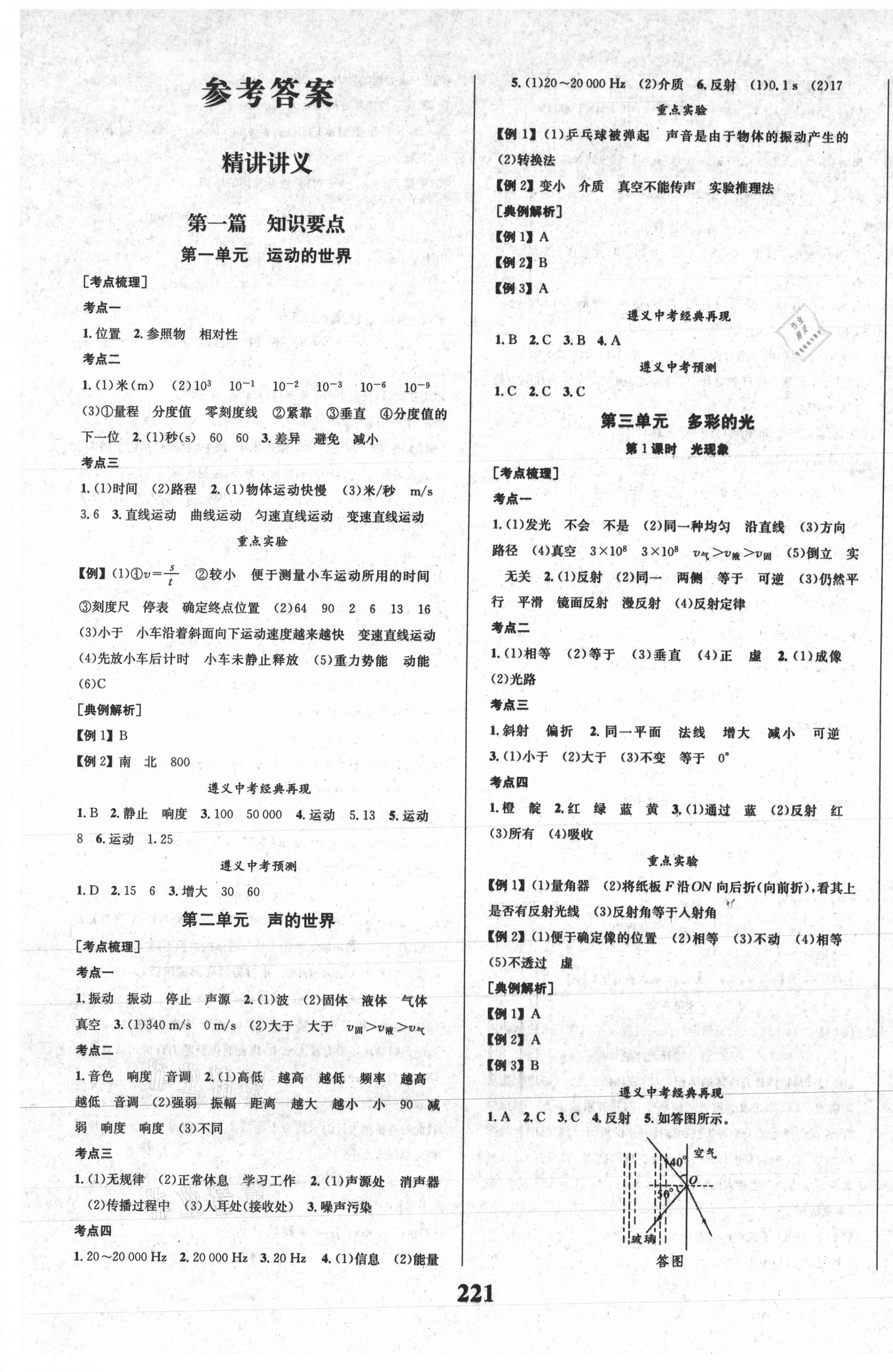 2021年中考奪冠物理遵義專版北京時代華文書局 第1頁