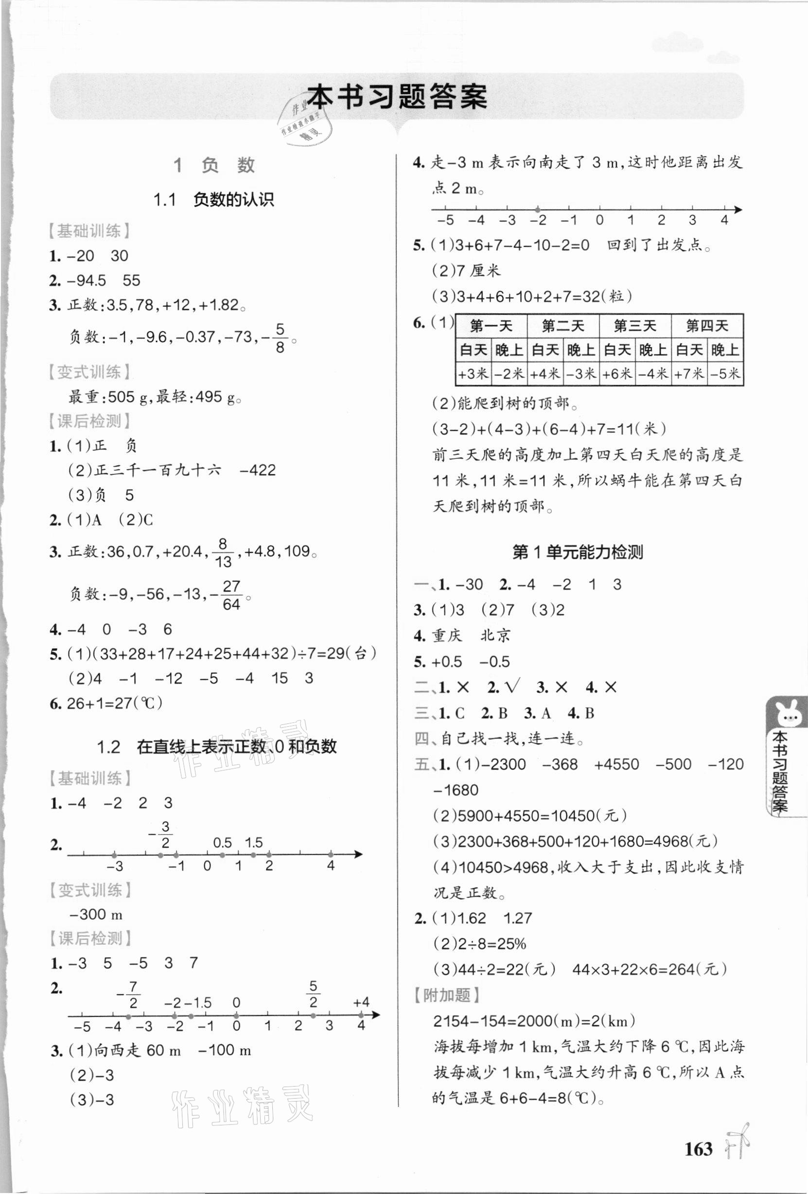 2021年PASS教材搭檔六年級數學下冊人教版 第1頁