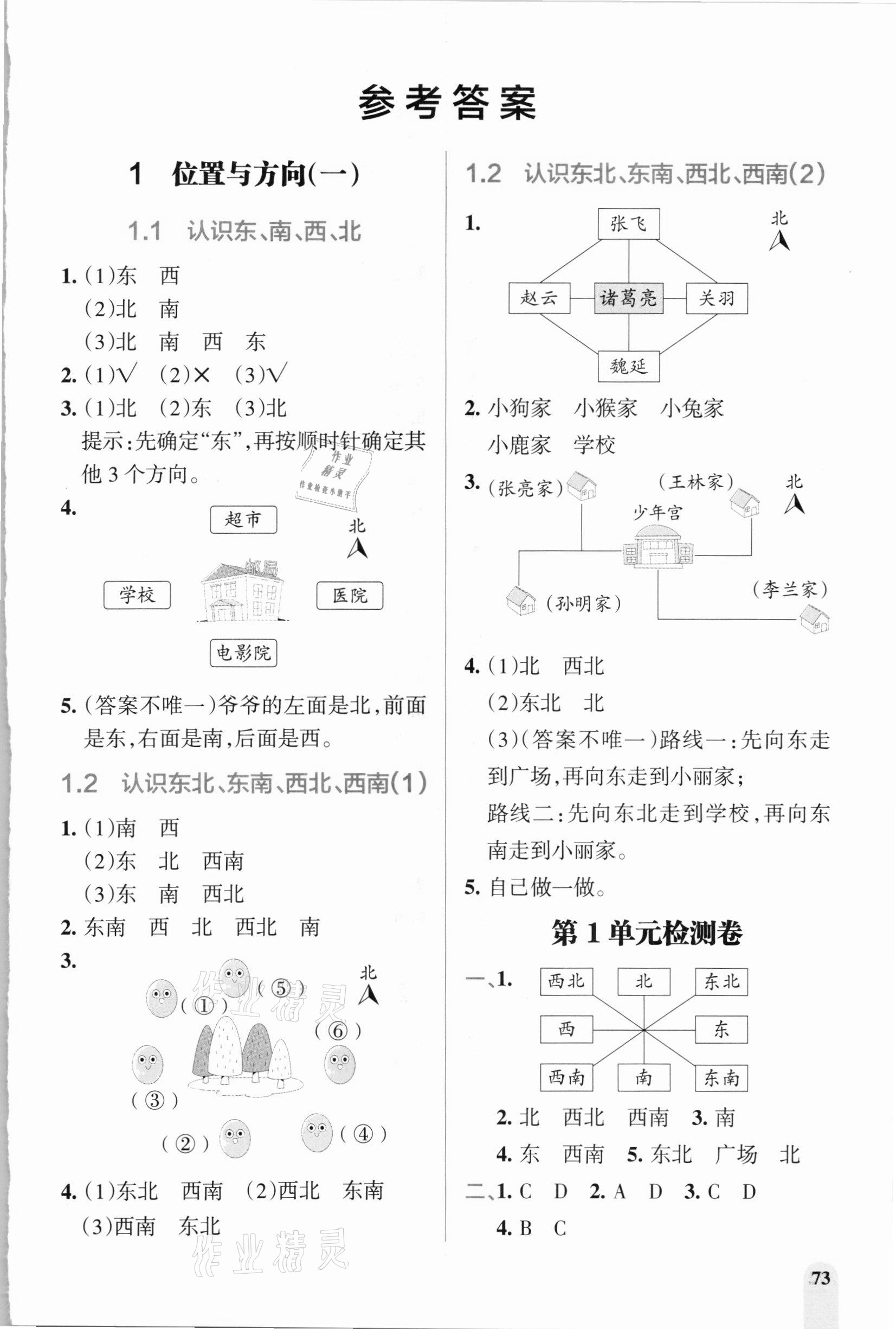 2021年PASS教材搭檔三年級數學下冊人教版 第1頁