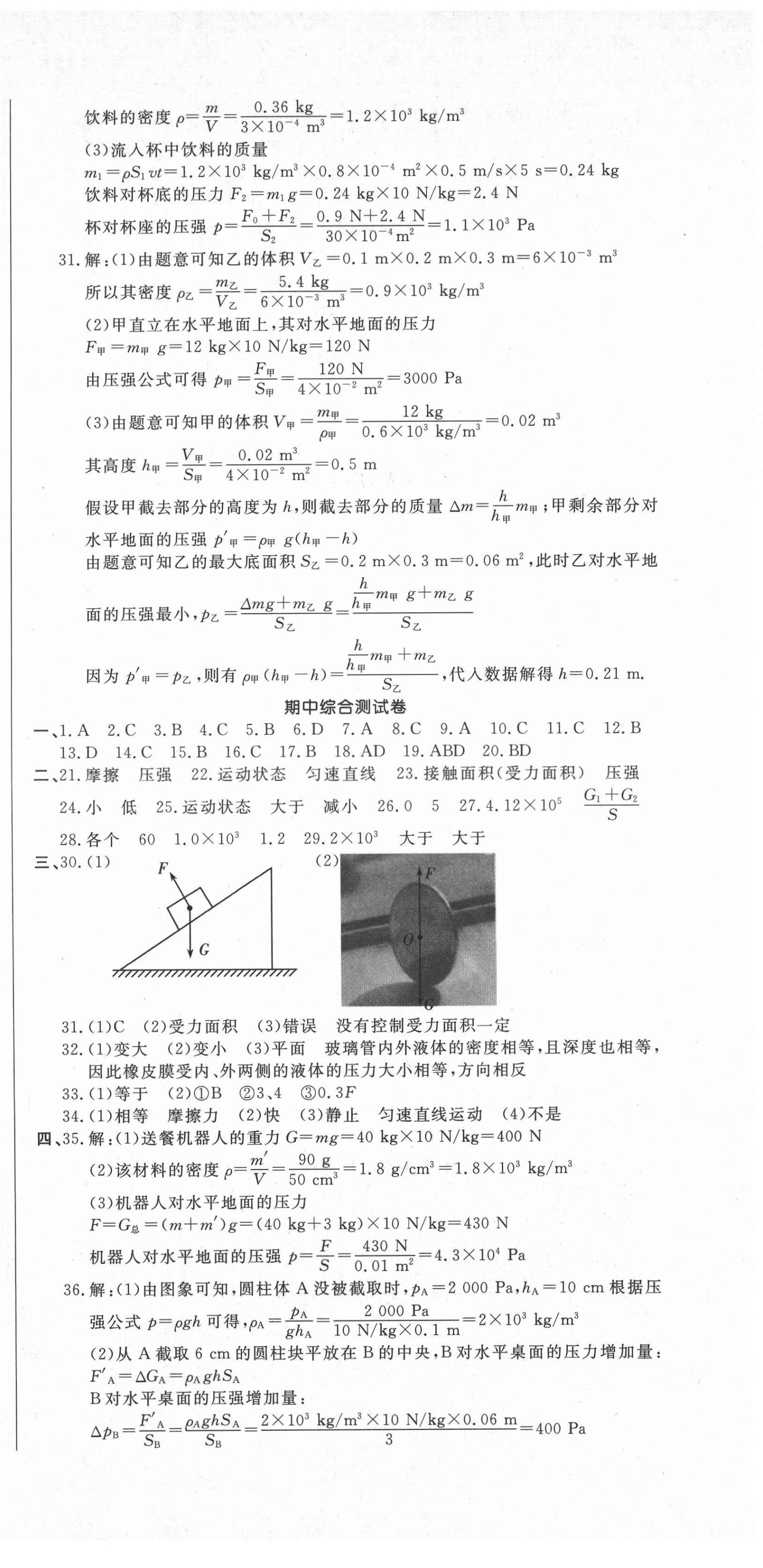 2021年新思維名師培優(yōu)卷八年級物理下冊人教版 第3頁