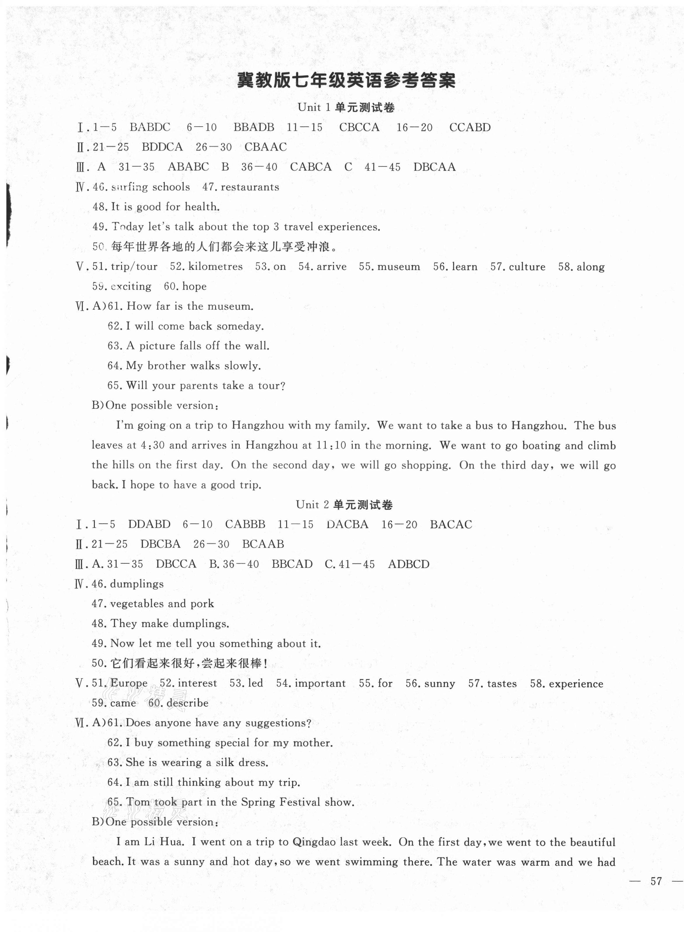 2021年新思維名師培優(yōu)卷七年級(jí)英語(yǔ)下冊(cè)冀教版 第1頁(yè)