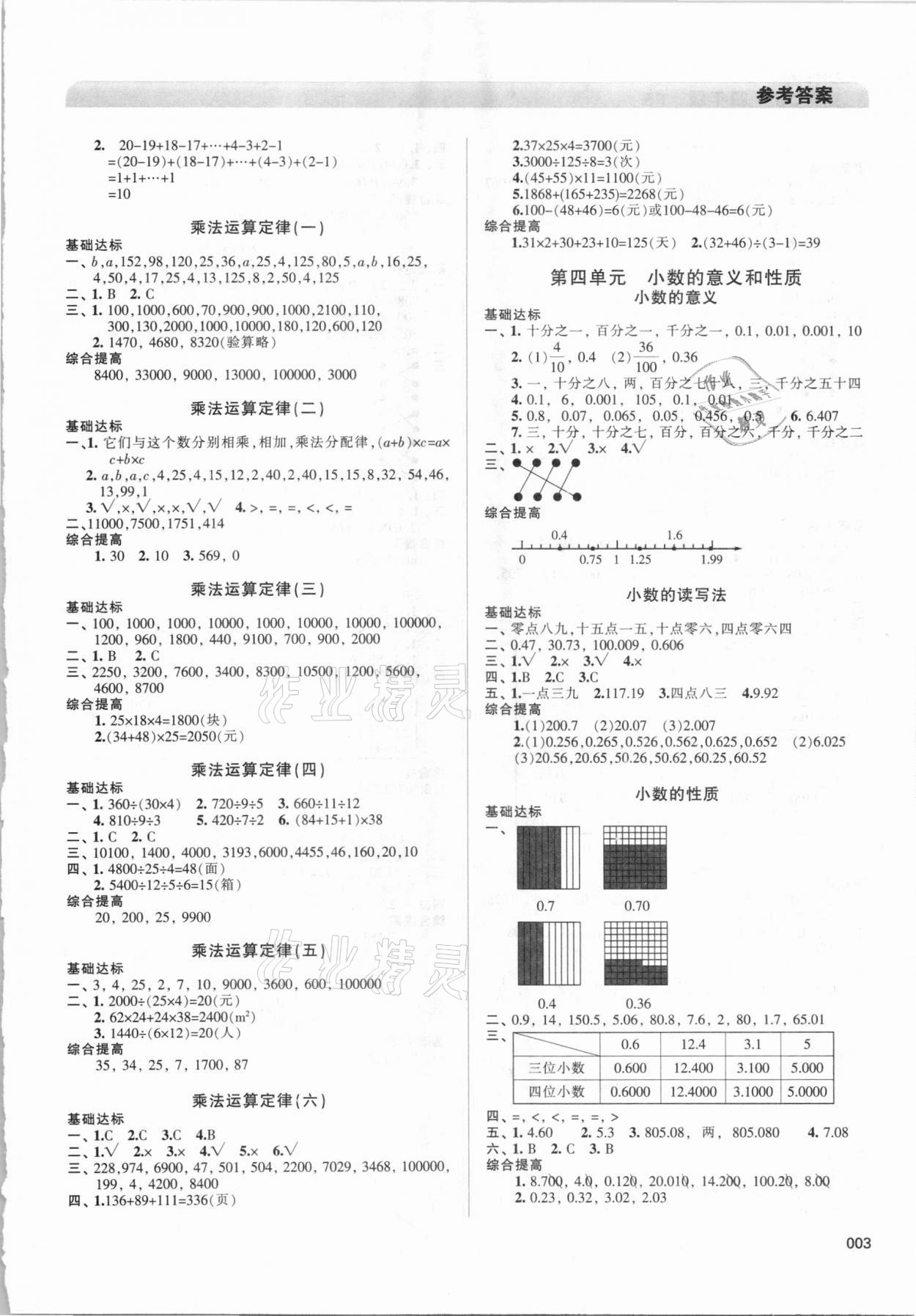 2021年學(xué)習(xí)質(zhì)量監(jiān)測(cè)四年級(jí)數(shù)學(xué)下冊(cè)人教版 第3頁