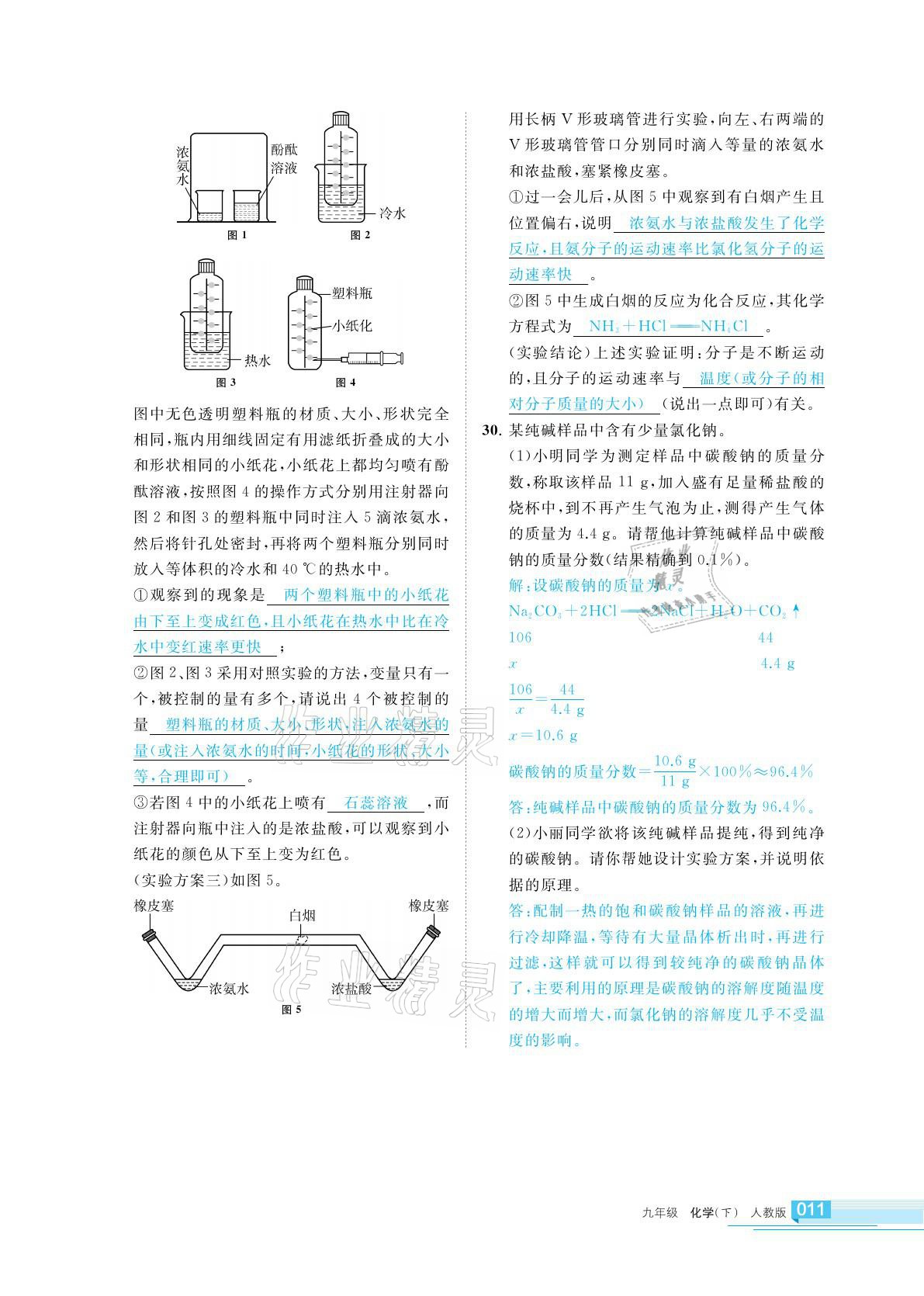 2021年学习之友九年级化学下册人教版 参考答案第11页