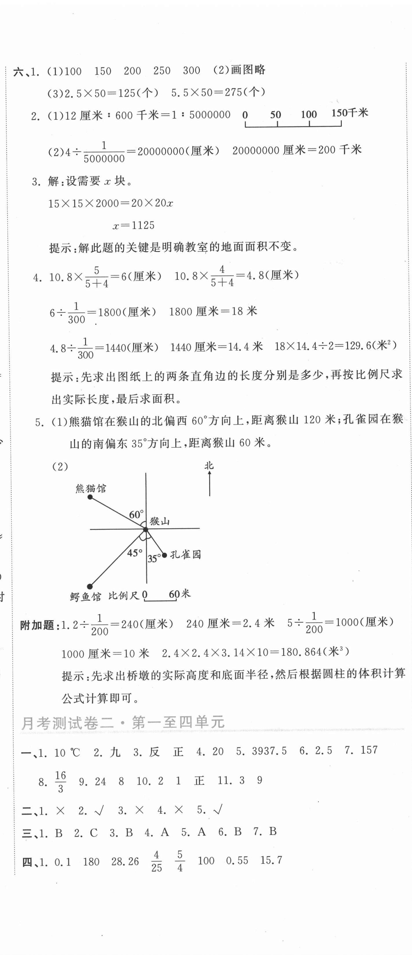 2021年新目标检测同步单元测试卷六年级数学下册人教版 第5页