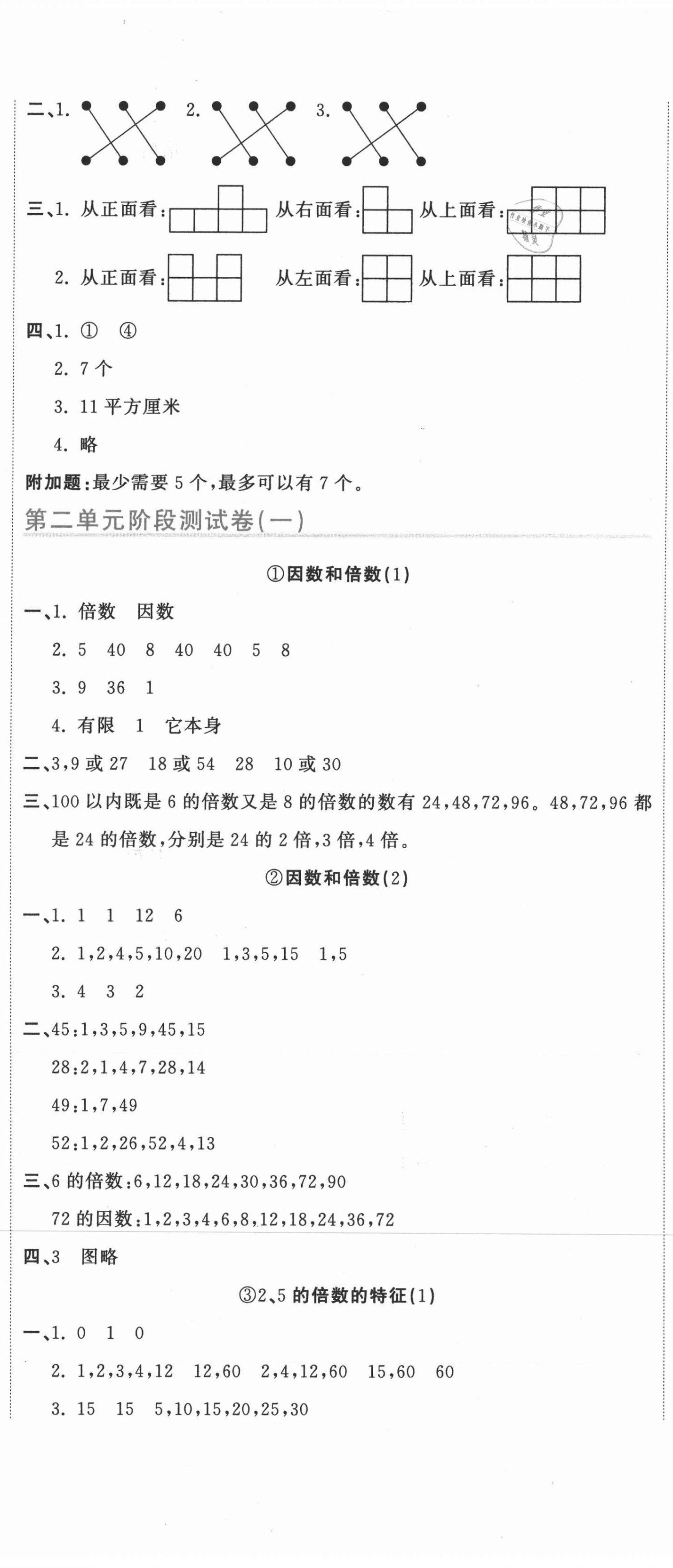 2021年新目標(biāo)檢測(cè)同步單元測(cè)試卷五年級(jí)數(shù)學(xué)下冊(cè)人教版 第2頁