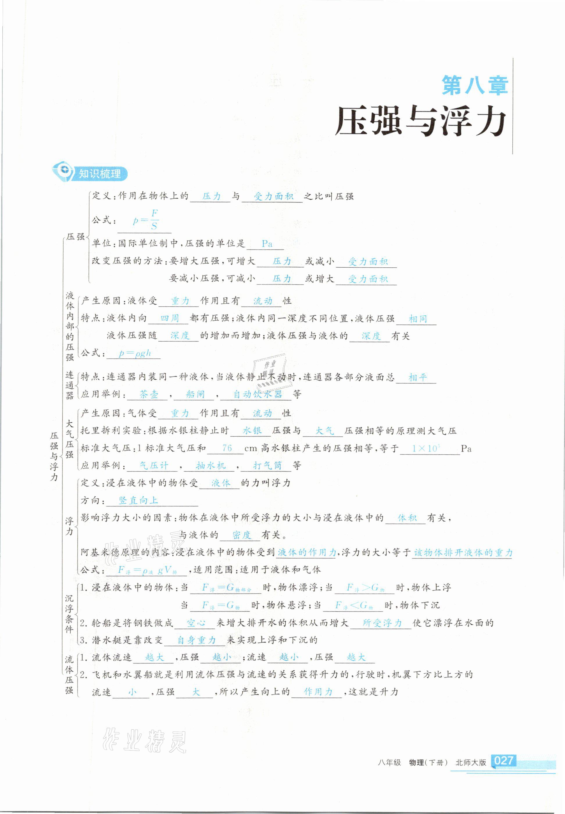 2021年學習之友八年級物理下冊北師大版 參考答案第27頁