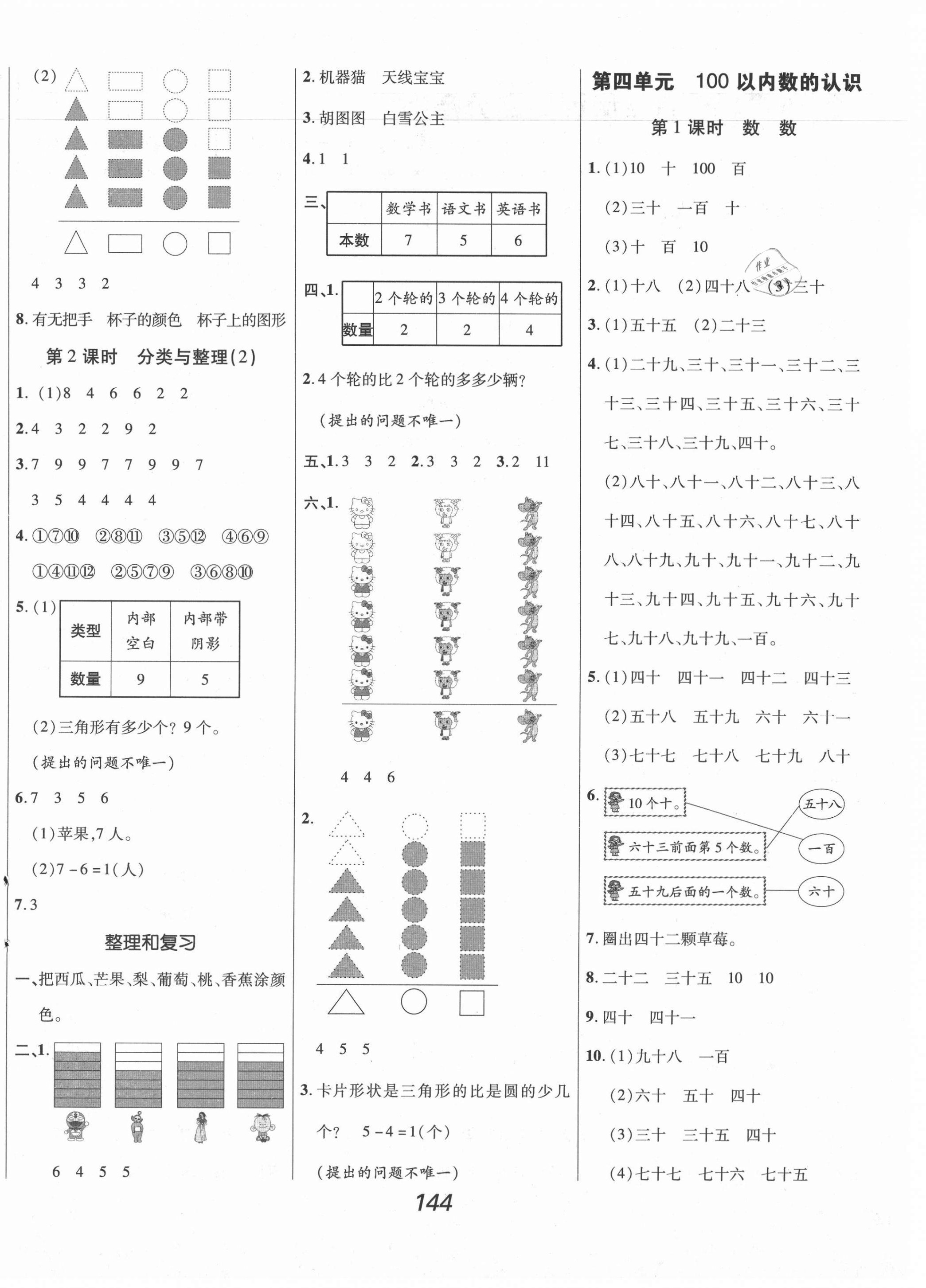 2021年全優課堂考點集訓與滿分備考一年級數學下冊人教版 第4頁