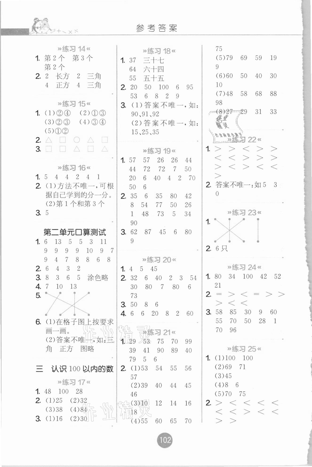 2021年小學(xué)數(shù)學(xué)口算心算速算一年級下冊蘇教版 第2頁