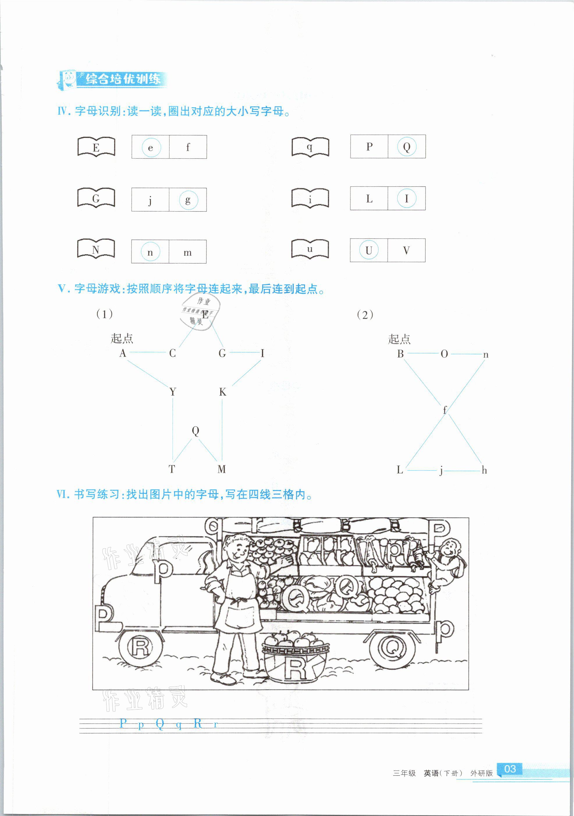 2021年學(xué)習(xí)之友三年級英語下冊外研版 參考答案第3頁