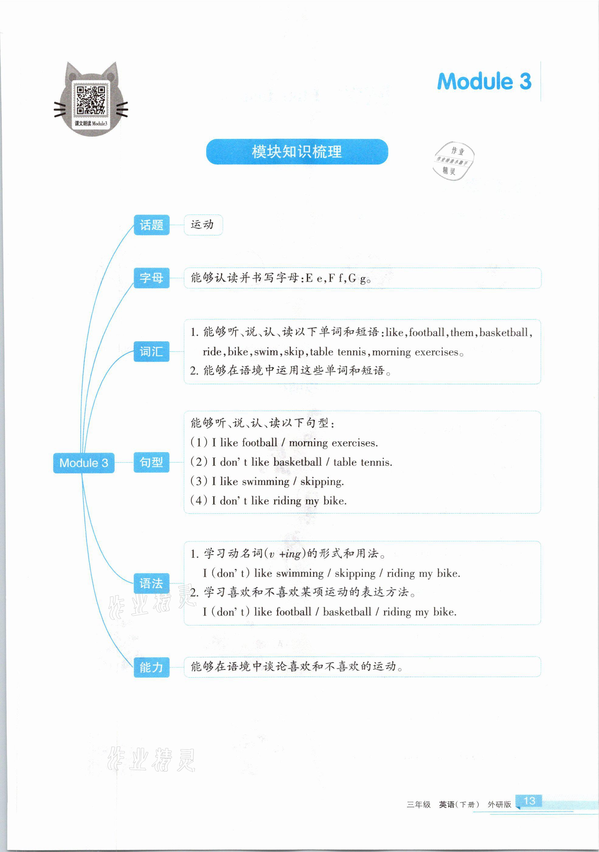 2021年學(xué)習(xí)之友三年級英語下冊外研版 參考答案第13頁