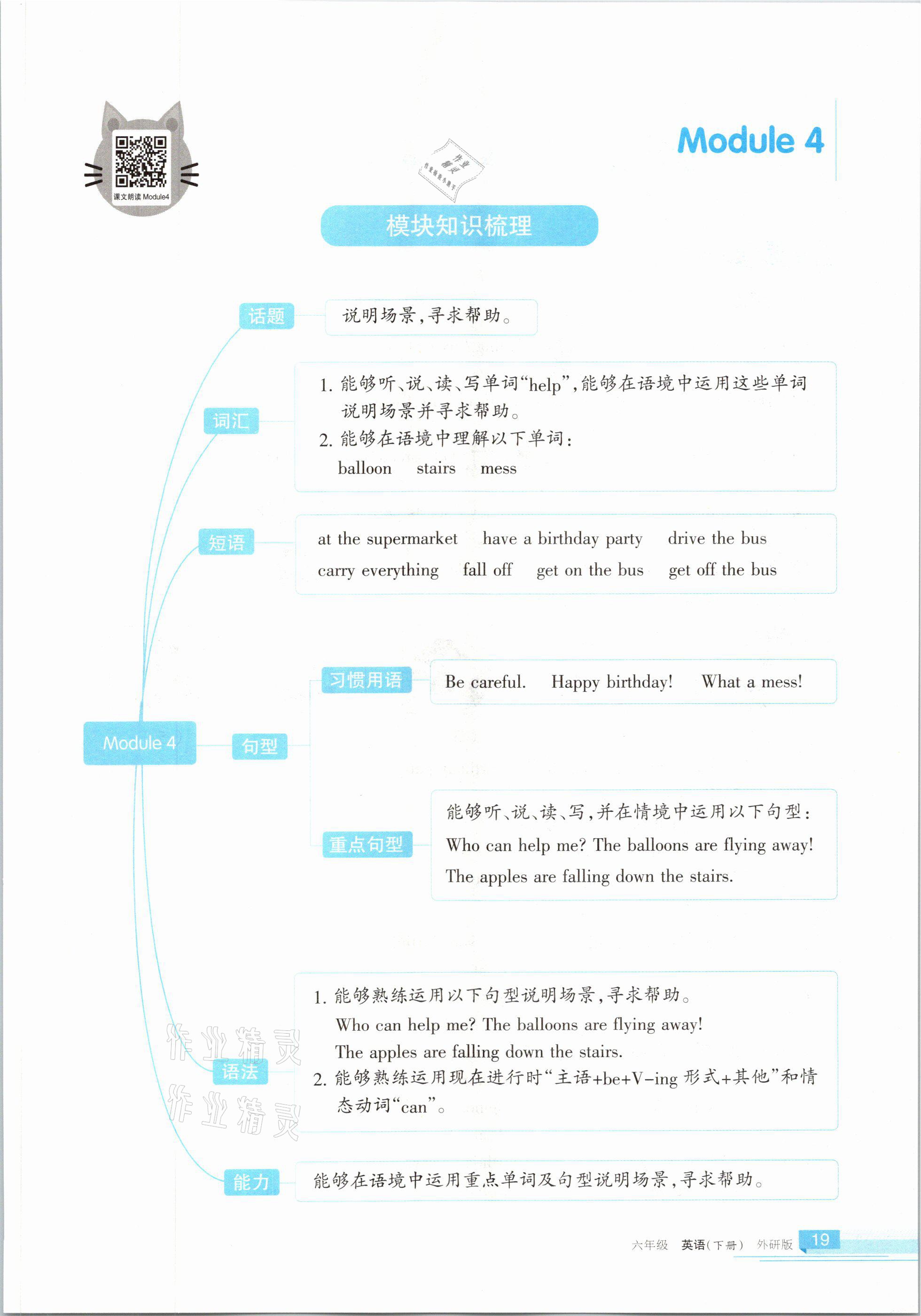 2021年学习之友六年级英语下册外研版 参考答案第19页