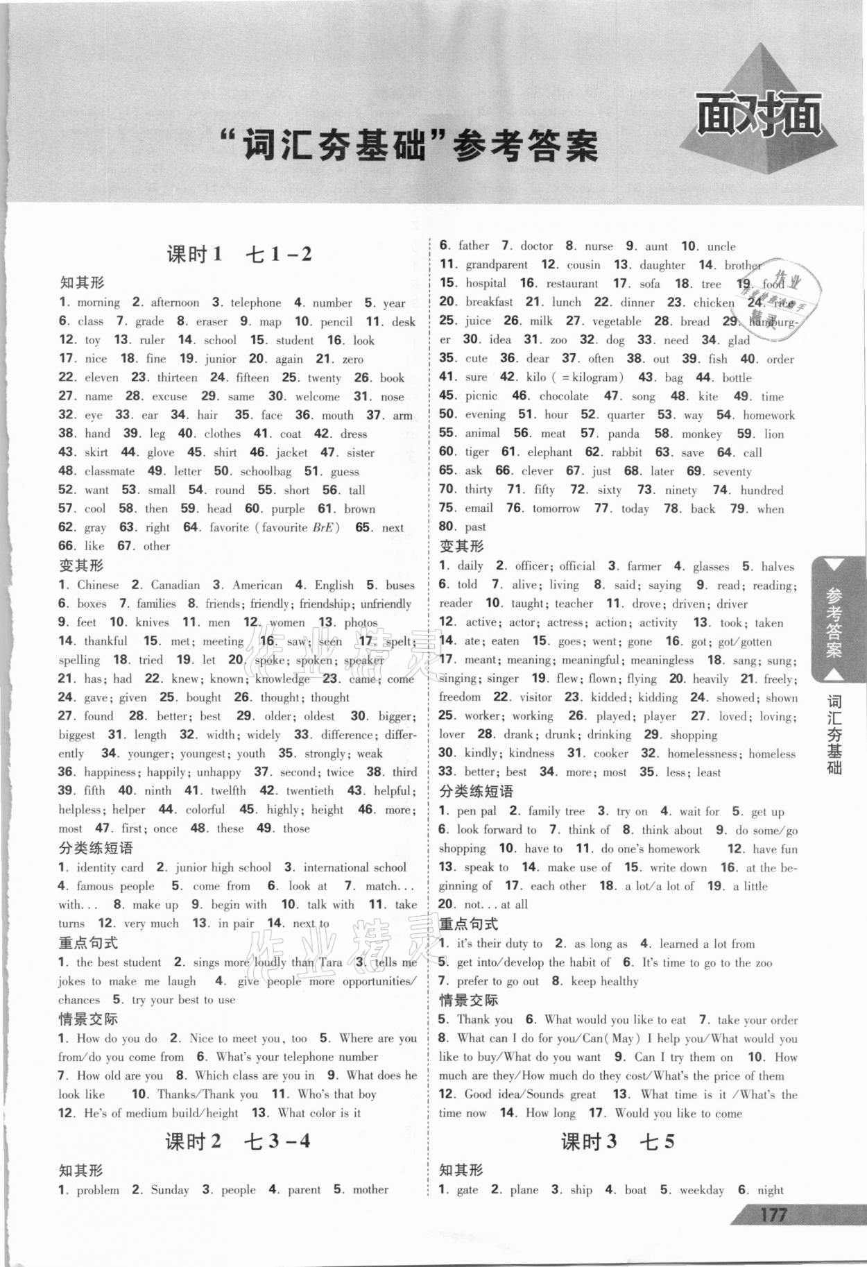 2021年貴州中考面對(duì)面九年級(jí)英語課標(biāo)版 第1頁