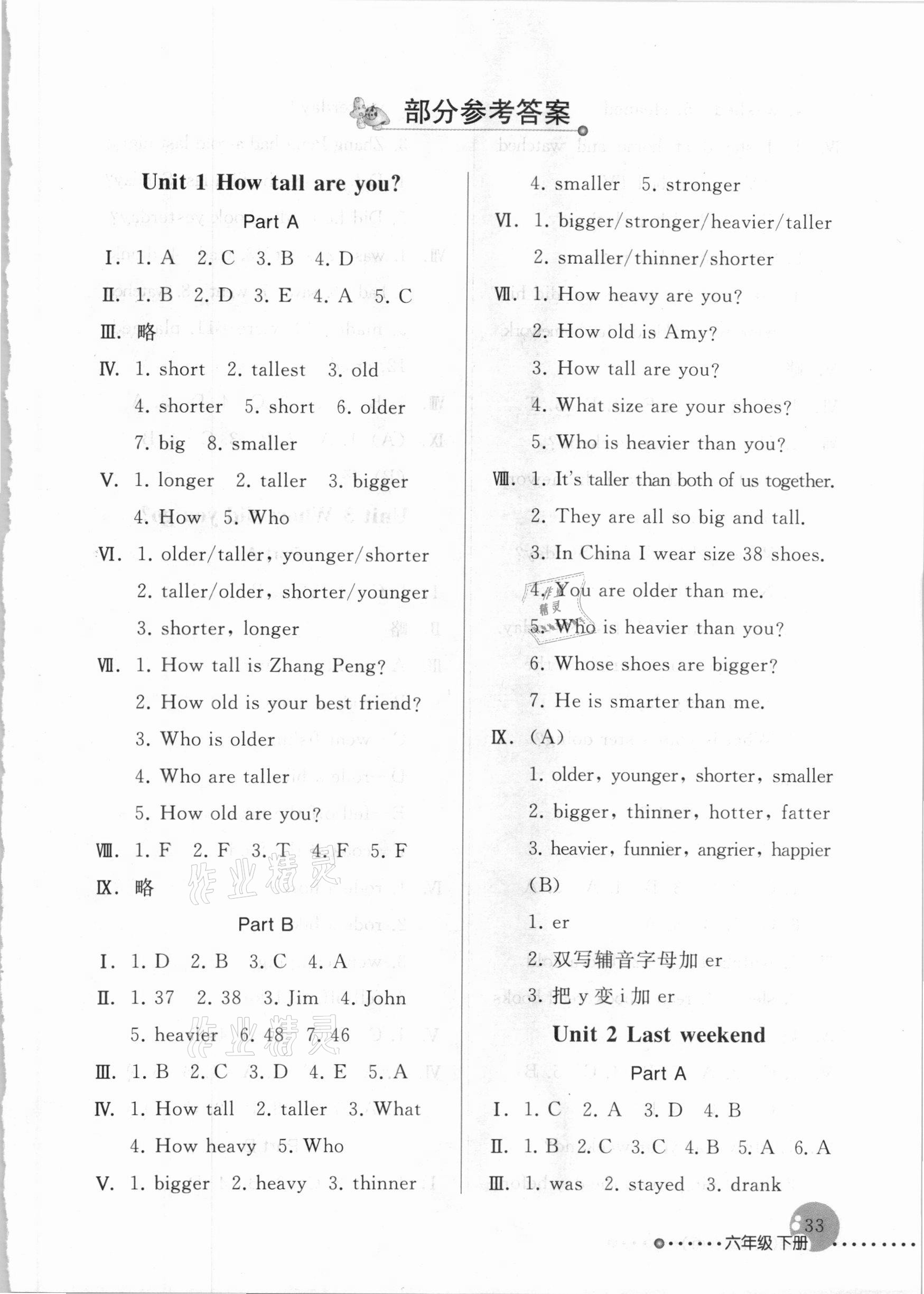 2021年英語配套練習(xí)與檢測(cè)六年級(jí)下冊(cè)人教版 第1頁(yè)