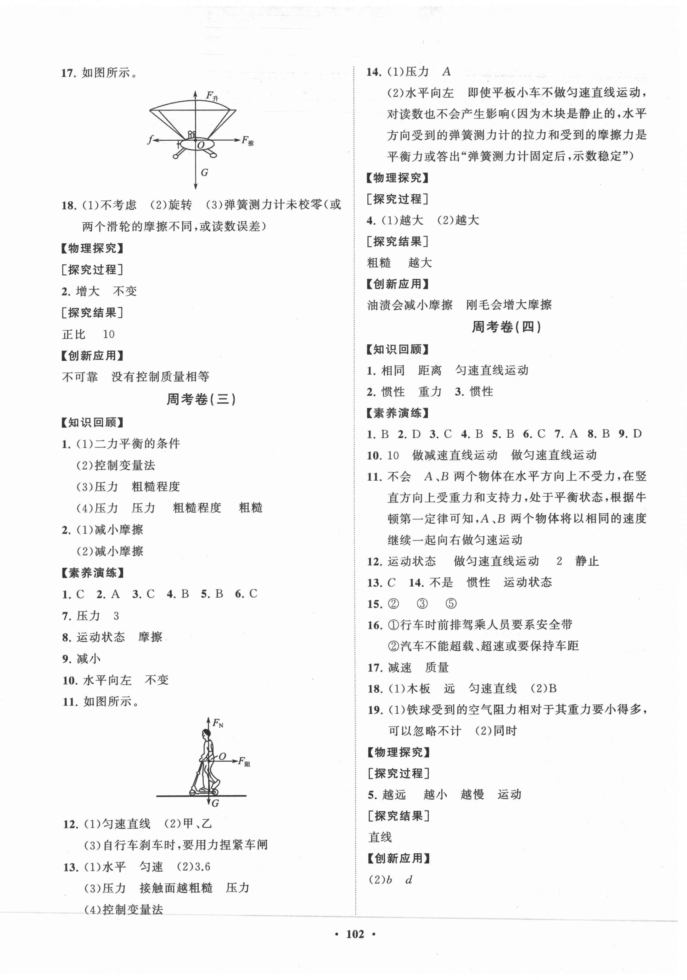 2021年初中同步練習(xí)冊(cè)分層卷八年級(jí)物理下冊(cè)魯科版54制 第2頁