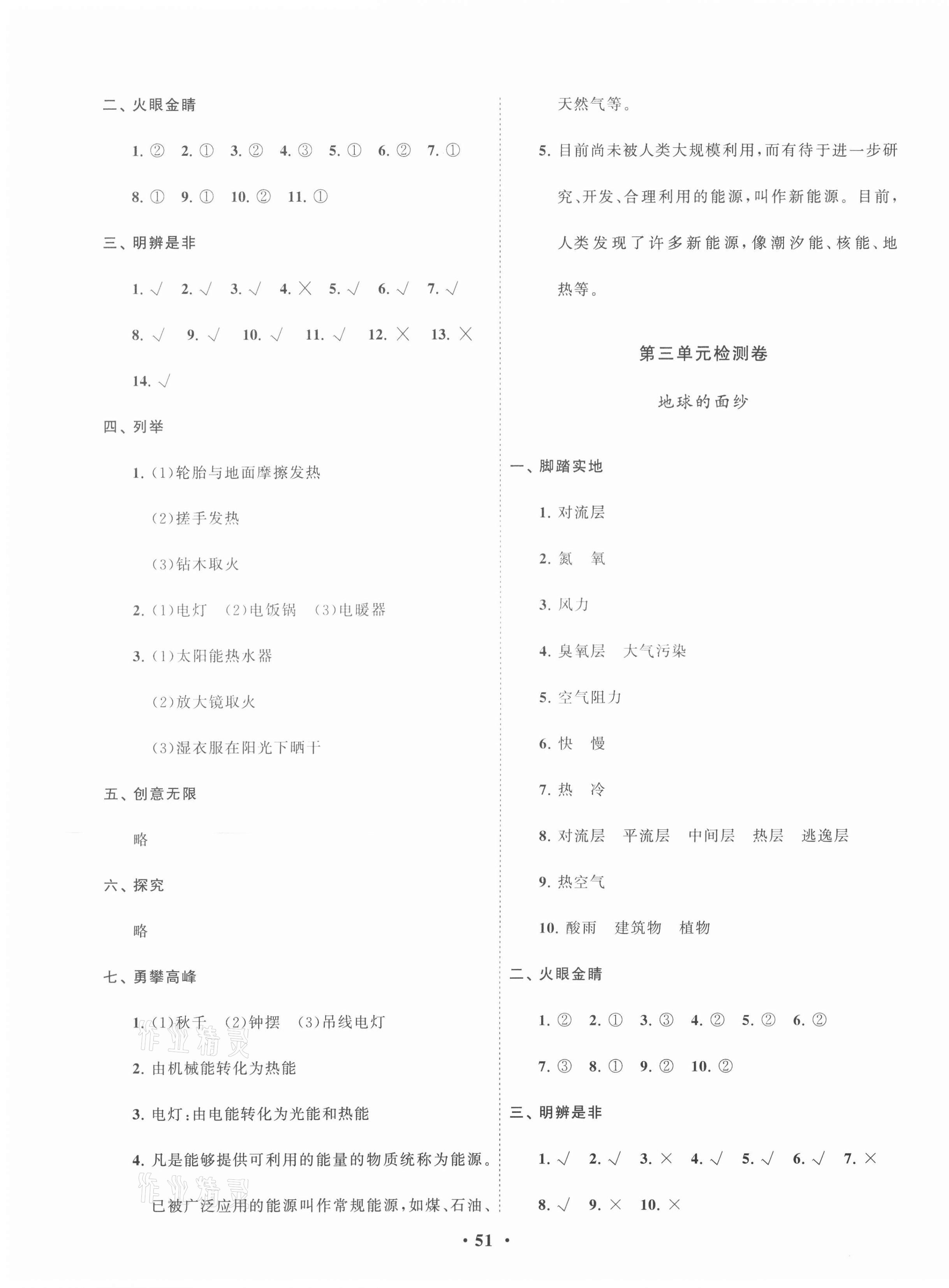 2021年小學(xué)同步練習(xí)冊分層卷六年級科學(xué)下冊青島版濰坊專版 第3頁