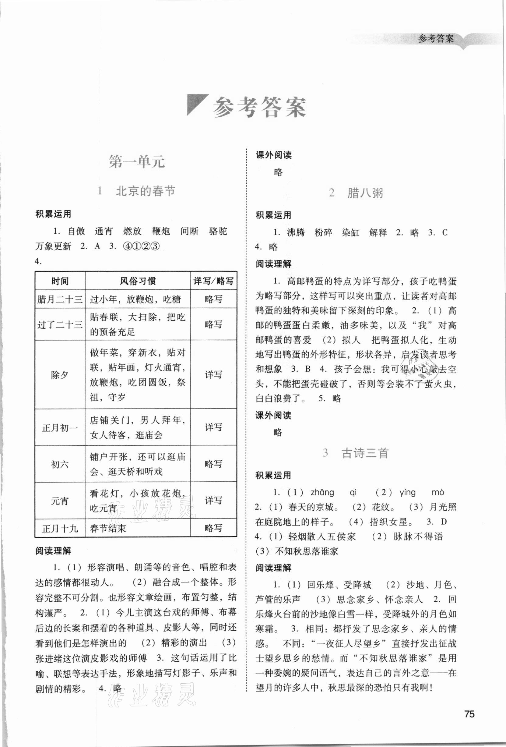 2021年陽光學業(yè)評價六年級語文下冊人教版 第1頁