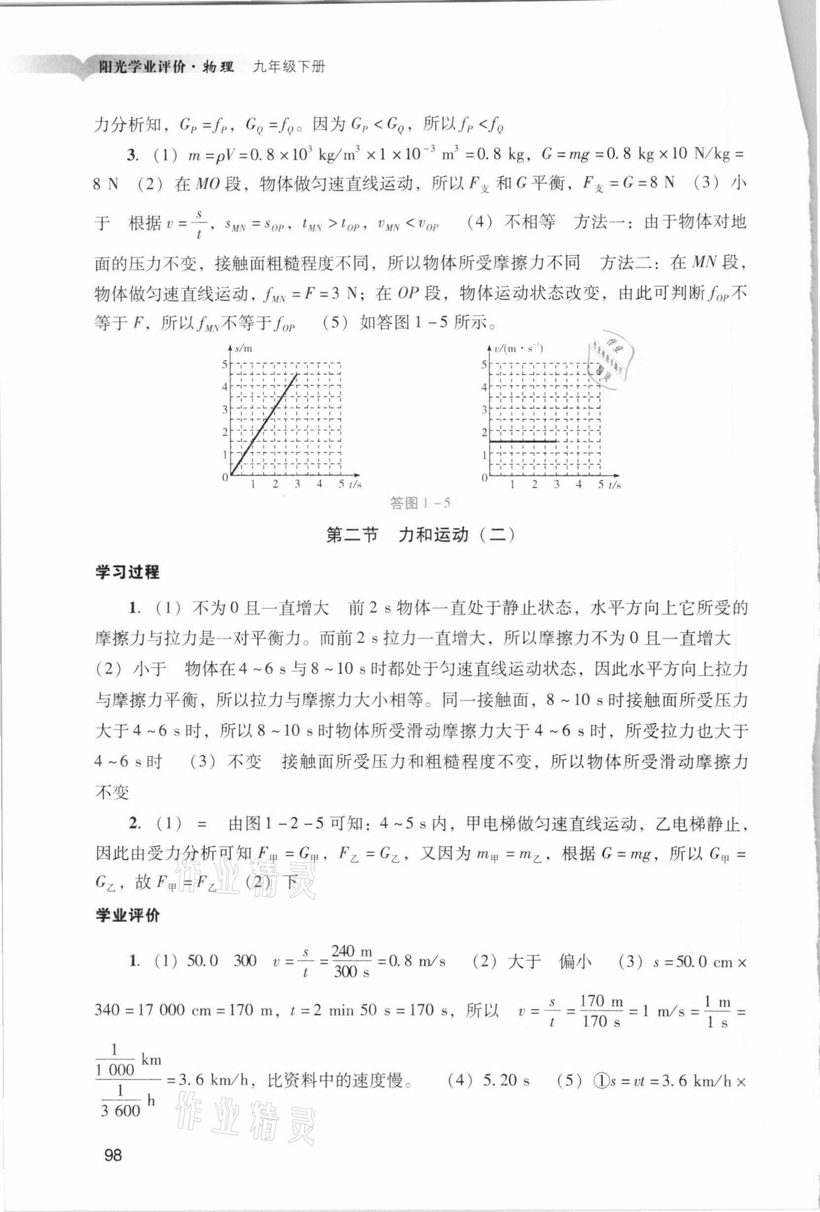 2021年陽(yáng)光學(xué)業(yè)評(píng)價(jià)九年級(jí)物理下冊(cè)人教版 第2頁(yè)