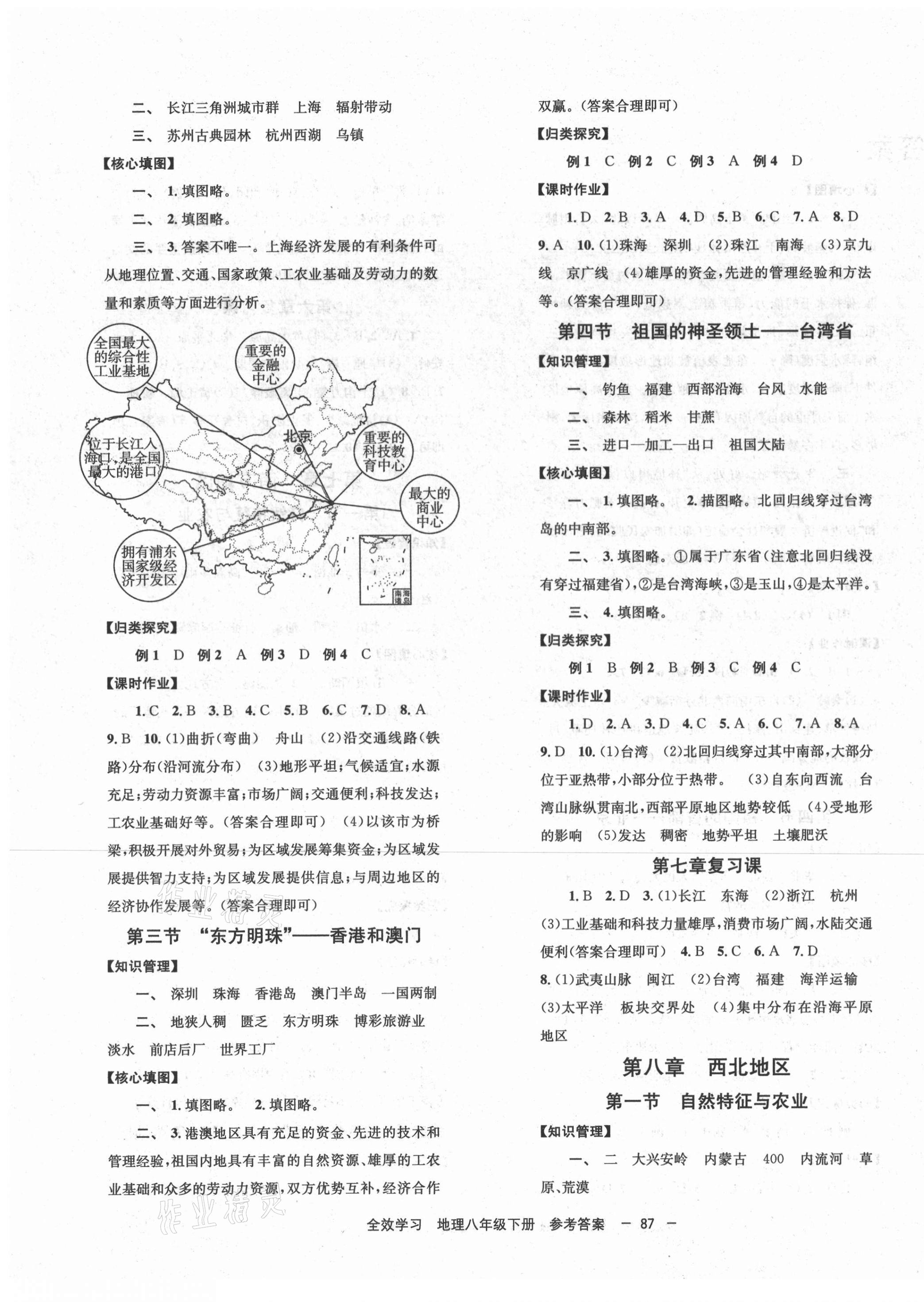 2021年全效學(xué)習(xí)學(xué)業(yè)評(píng)價(jià)方案八年級(jí)地理下冊(cè)人教版 第3頁(yè)