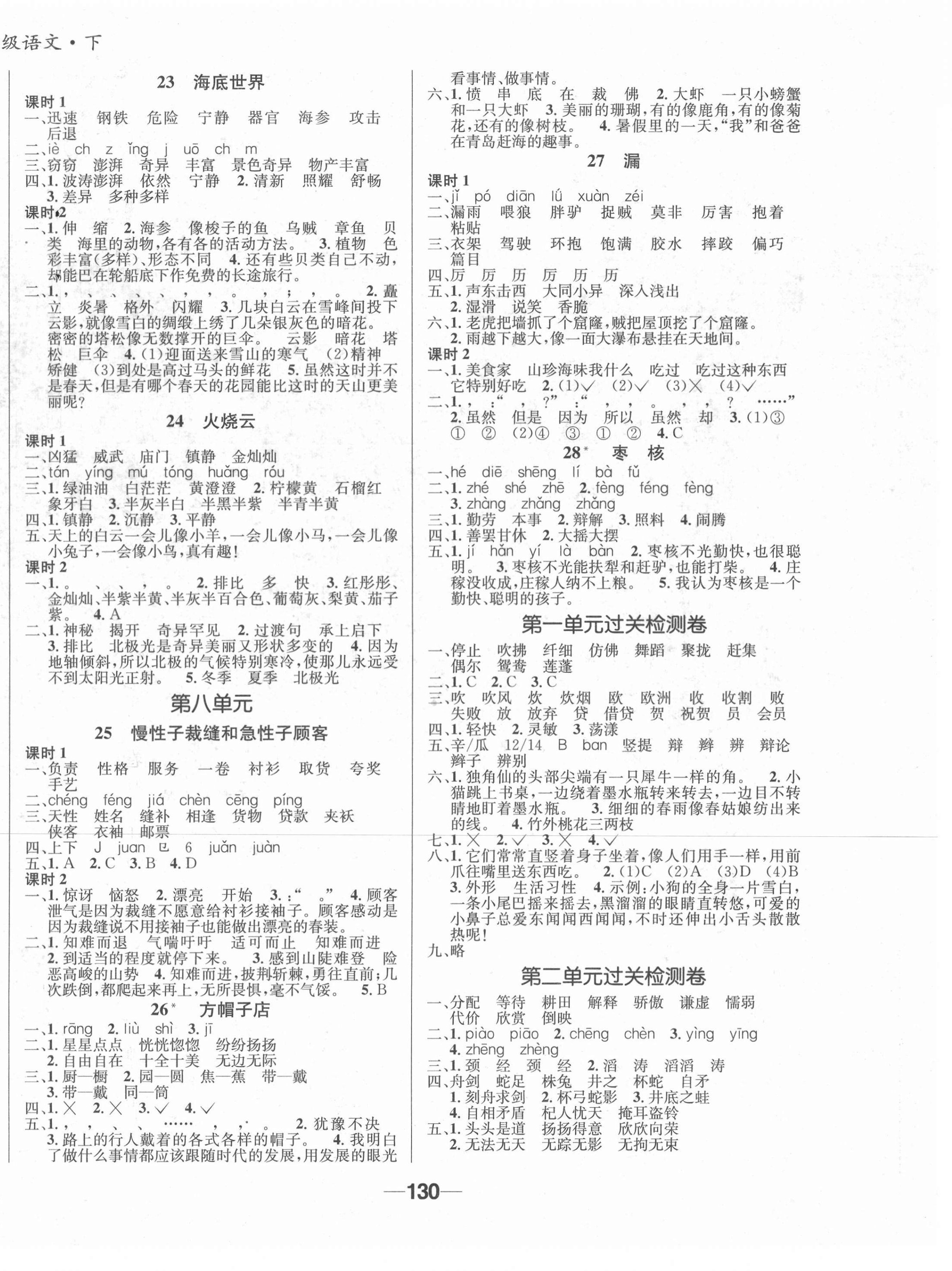 2021年天府名校優(yōu)課練三年級語文下冊人教版成都專版 第4頁