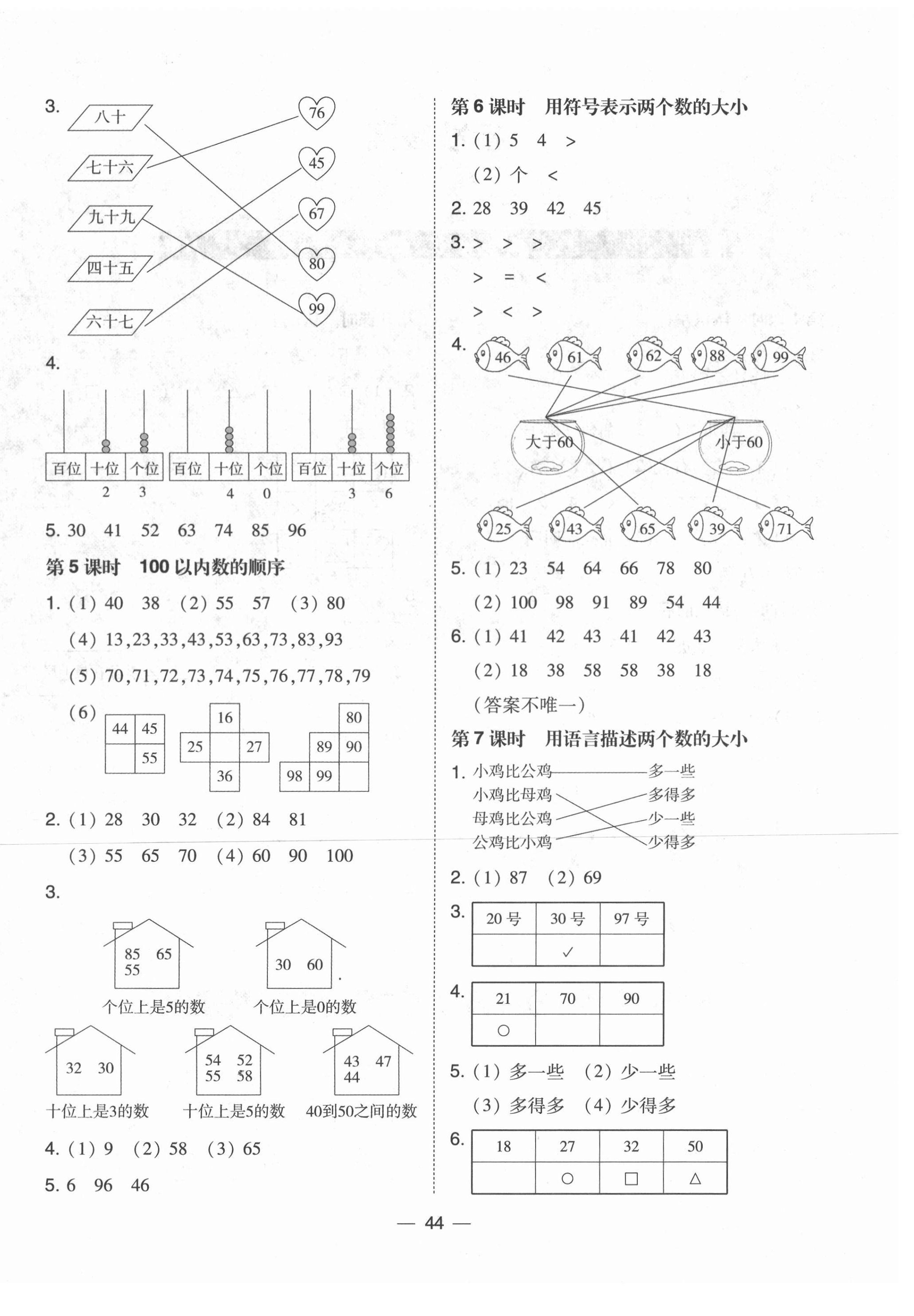 2021年北大綠卡一年級數(shù)學(xué)下冊冀教版 第4頁