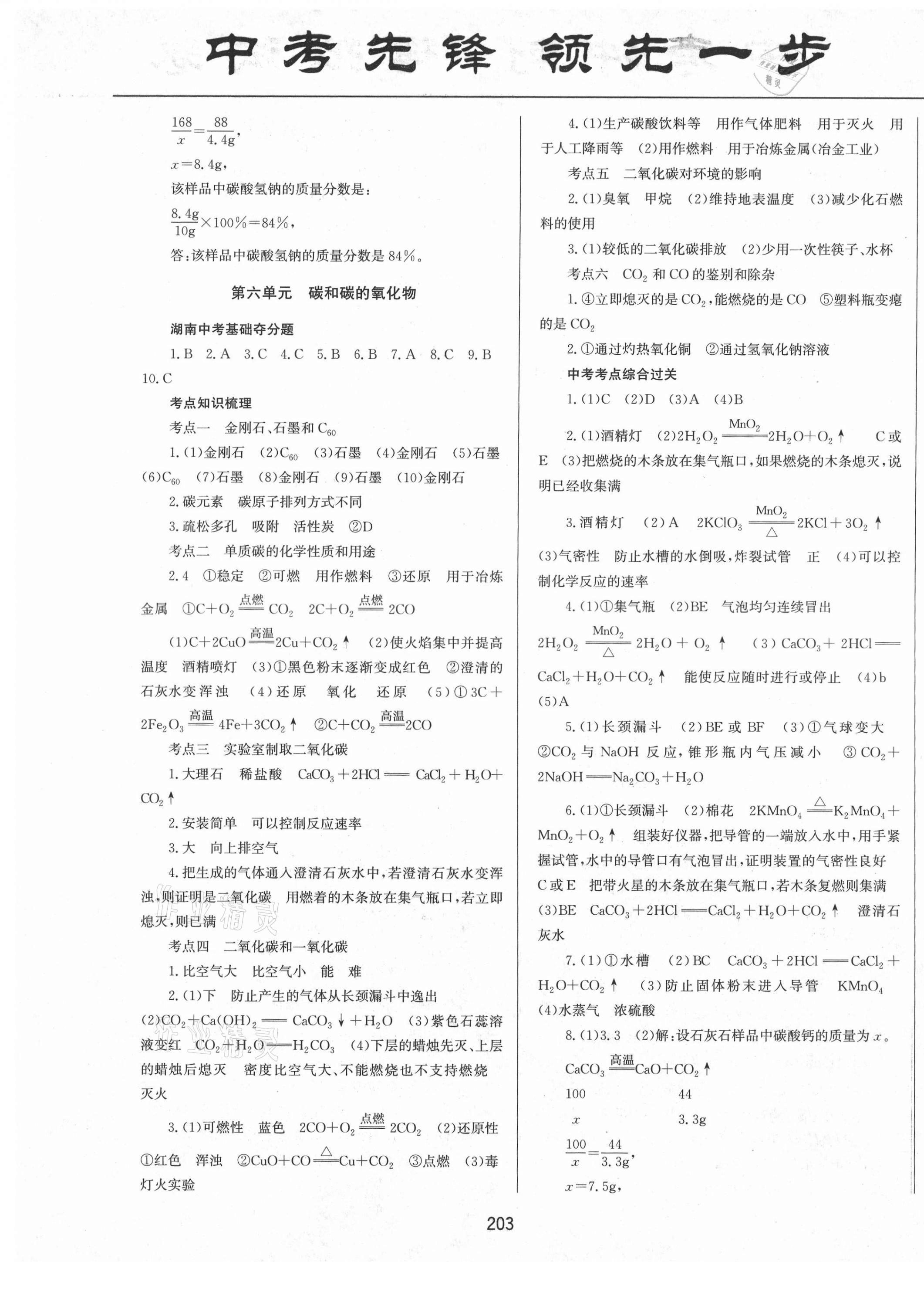 2021年中考先鋒中考總復(fù)習(xí)化學(xué) 第5頁