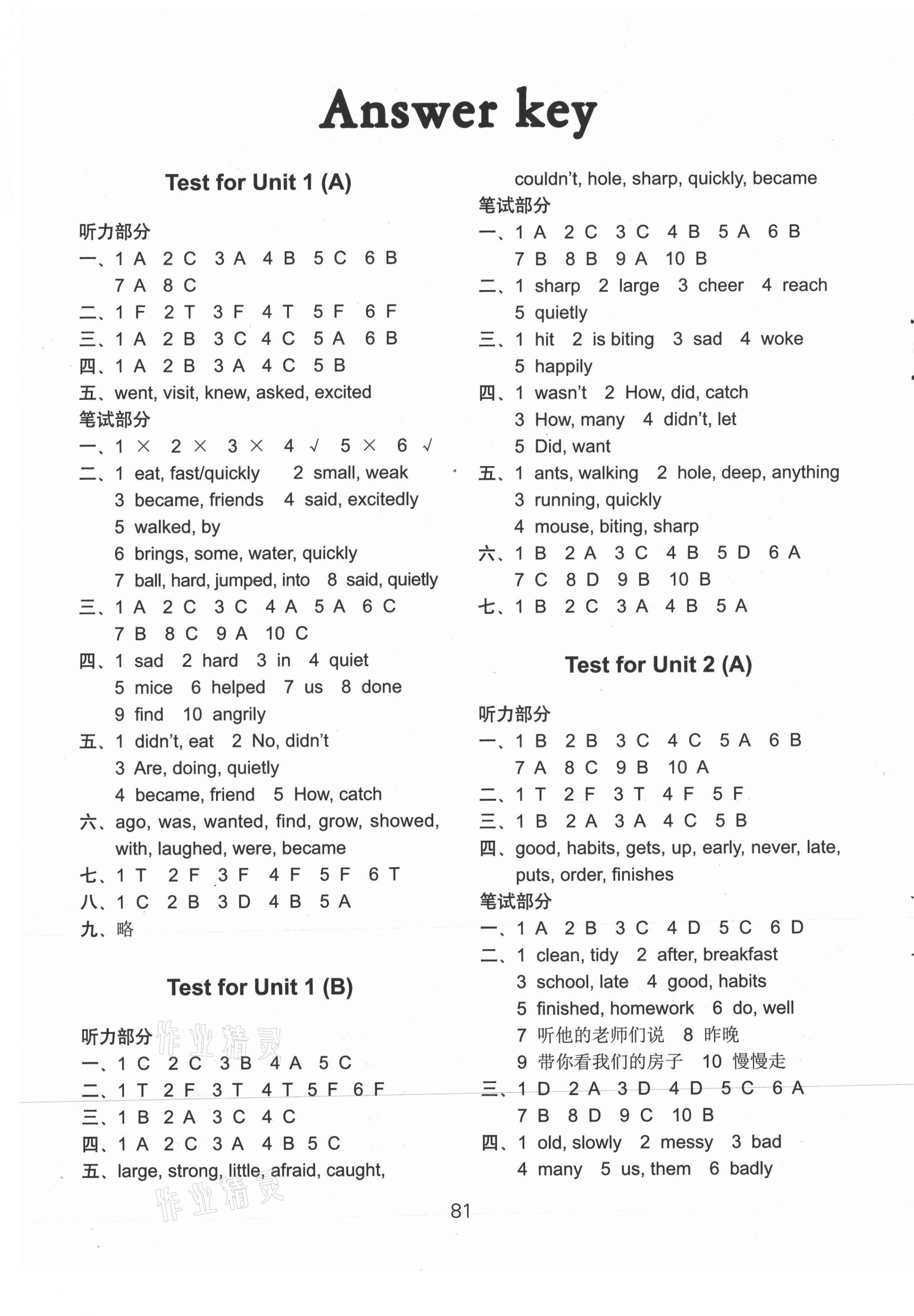 2021年課課練小學(xué)英語AB卷六年級下冊譯林版升級版 第1頁