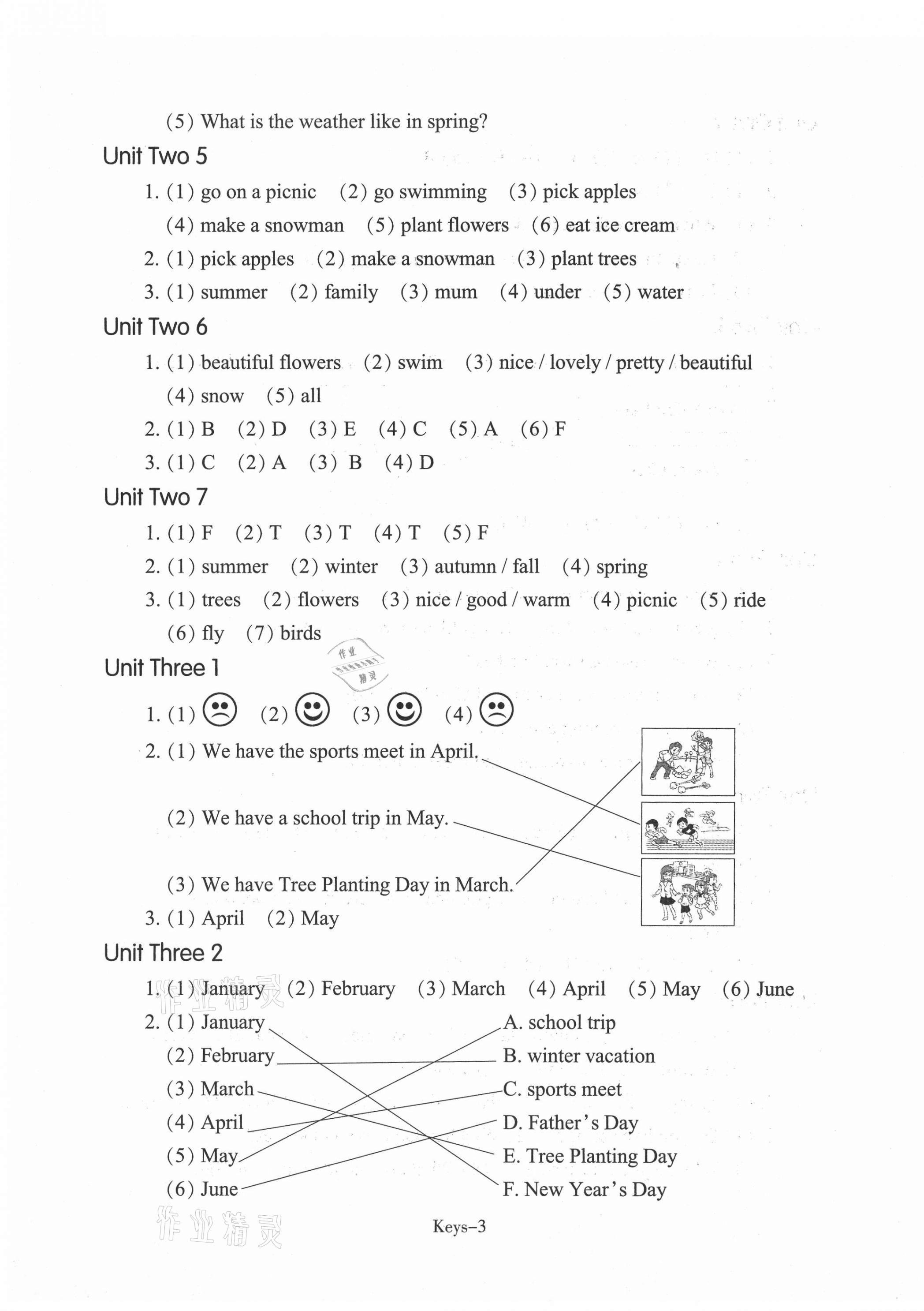 2021年每課一練五年級英語下冊人教版浙江少年兒童出版社 第3頁