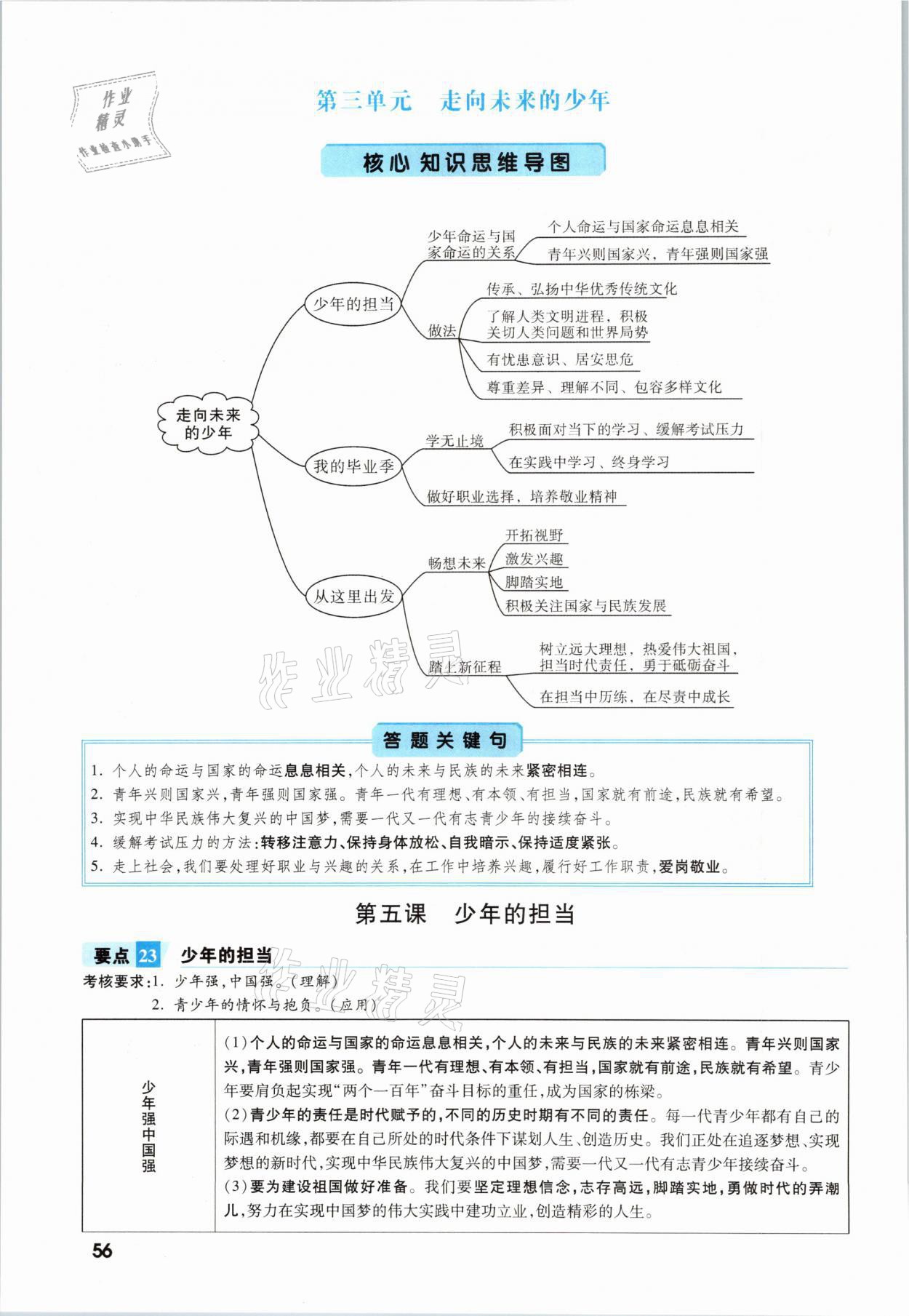 2021年一戰(zhàn)成名考前新方案道德與法治福建專(zhuān)版 參考答案第56頁(yè)