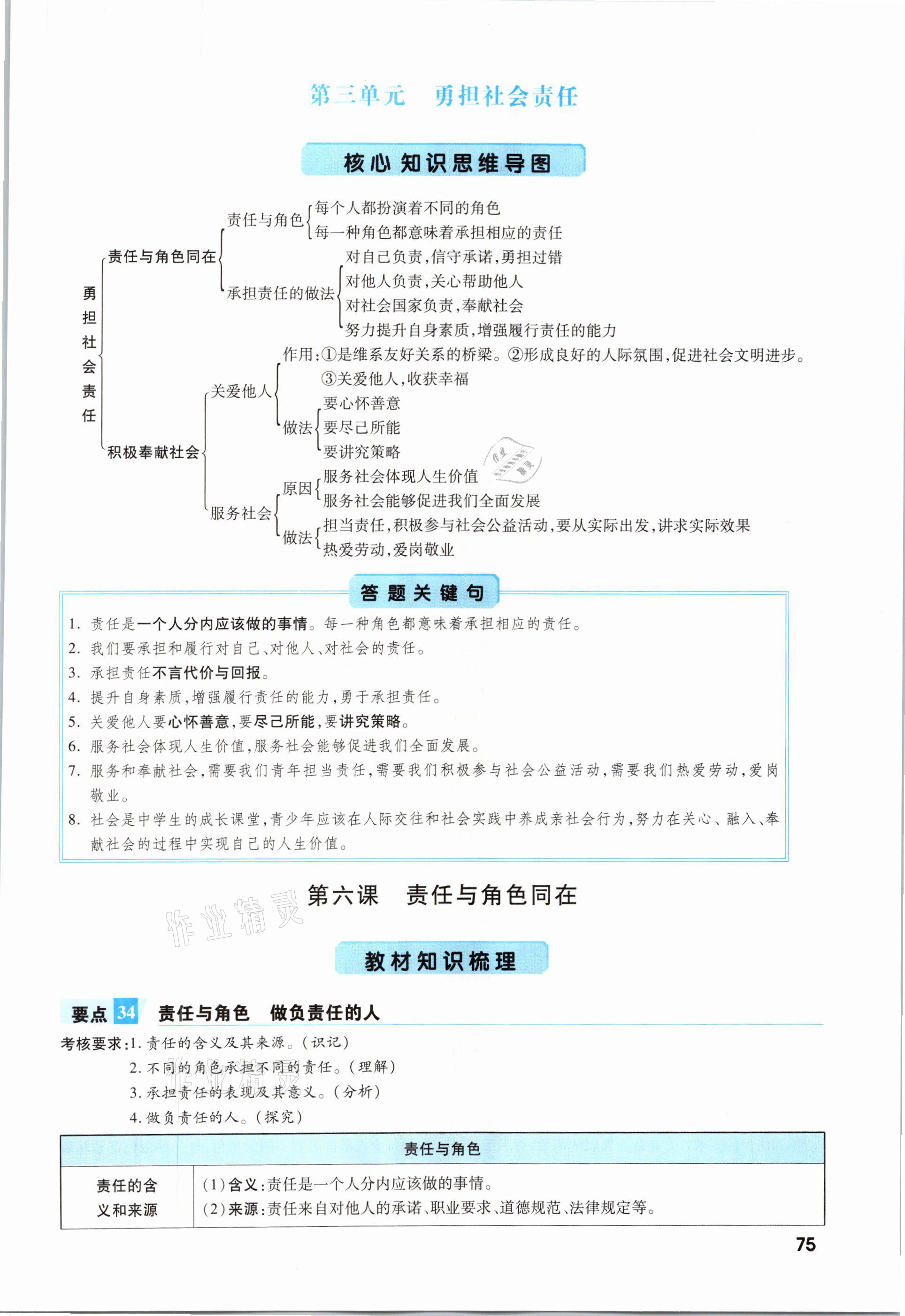 2021年一戰(zhàn)成名考前新方案道德與法治福建專版 參考答案第75頁(yè)