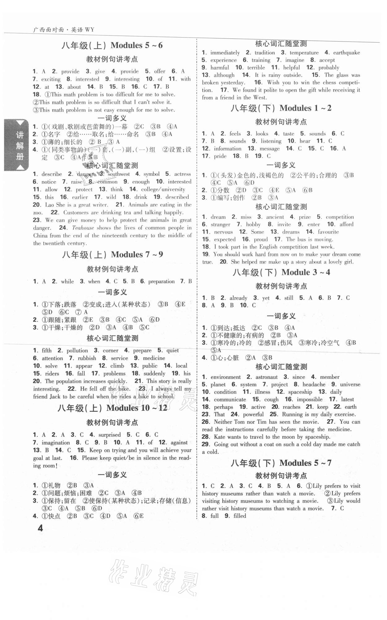 2021年中考面對(duì)面英語外研版廣西專版 第11頁