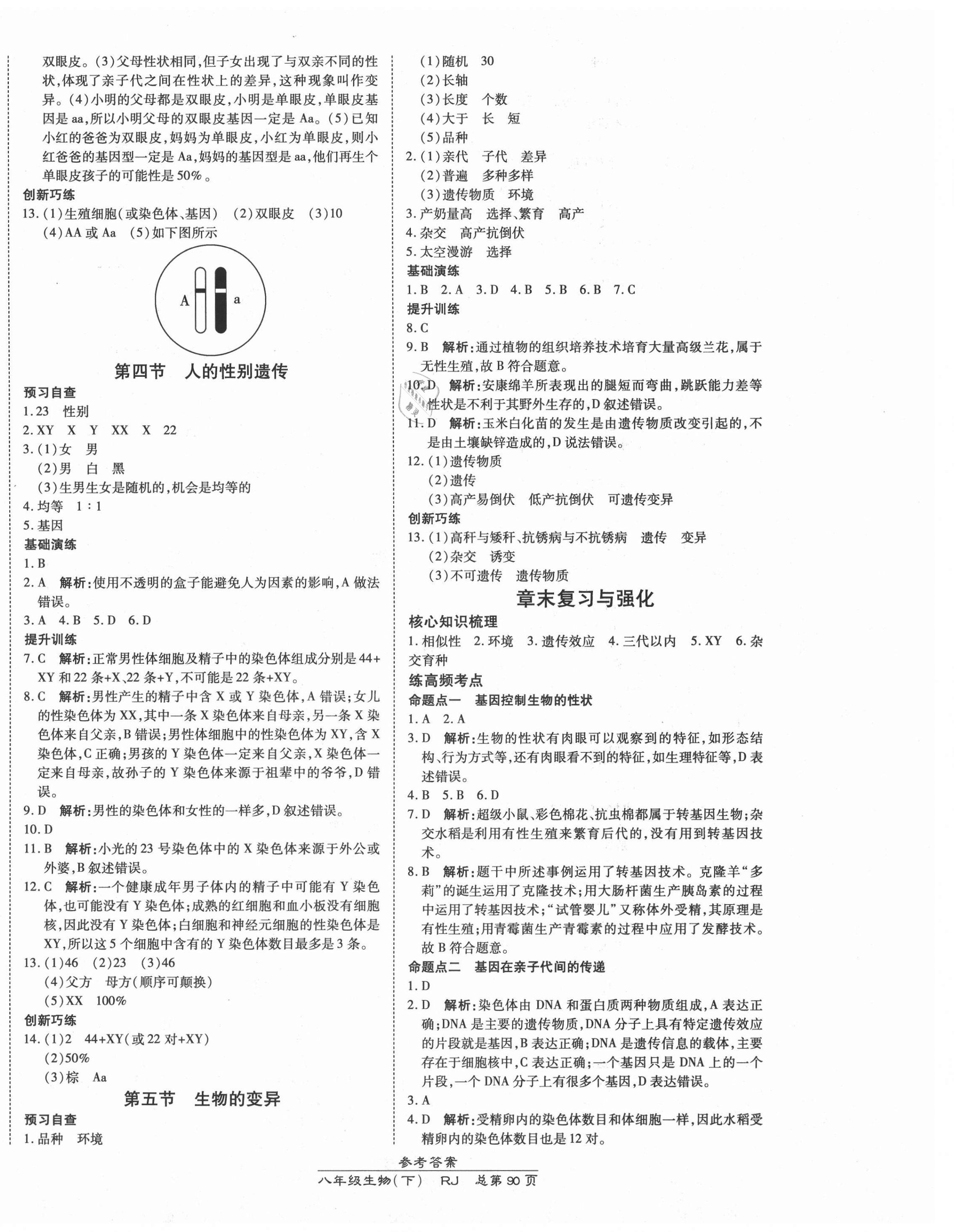 2021年高效课时通10分钟掌控课堂八年级生物下册人教版 第4页