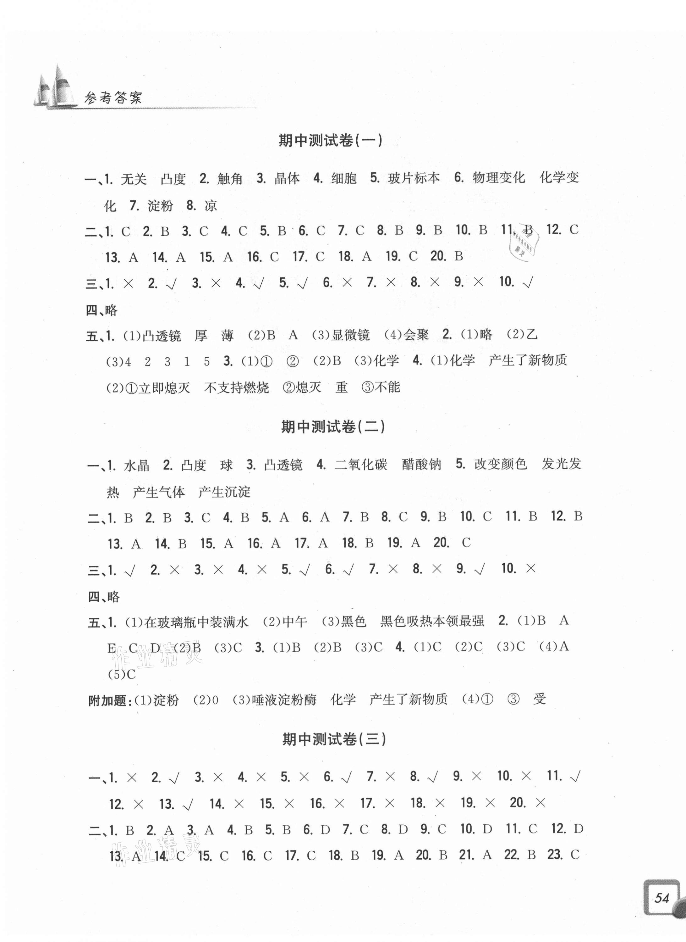 2021年學(xué)力測評小學(xué)生單元測試卷六年級科學(xué)下冊教科版 第3頁