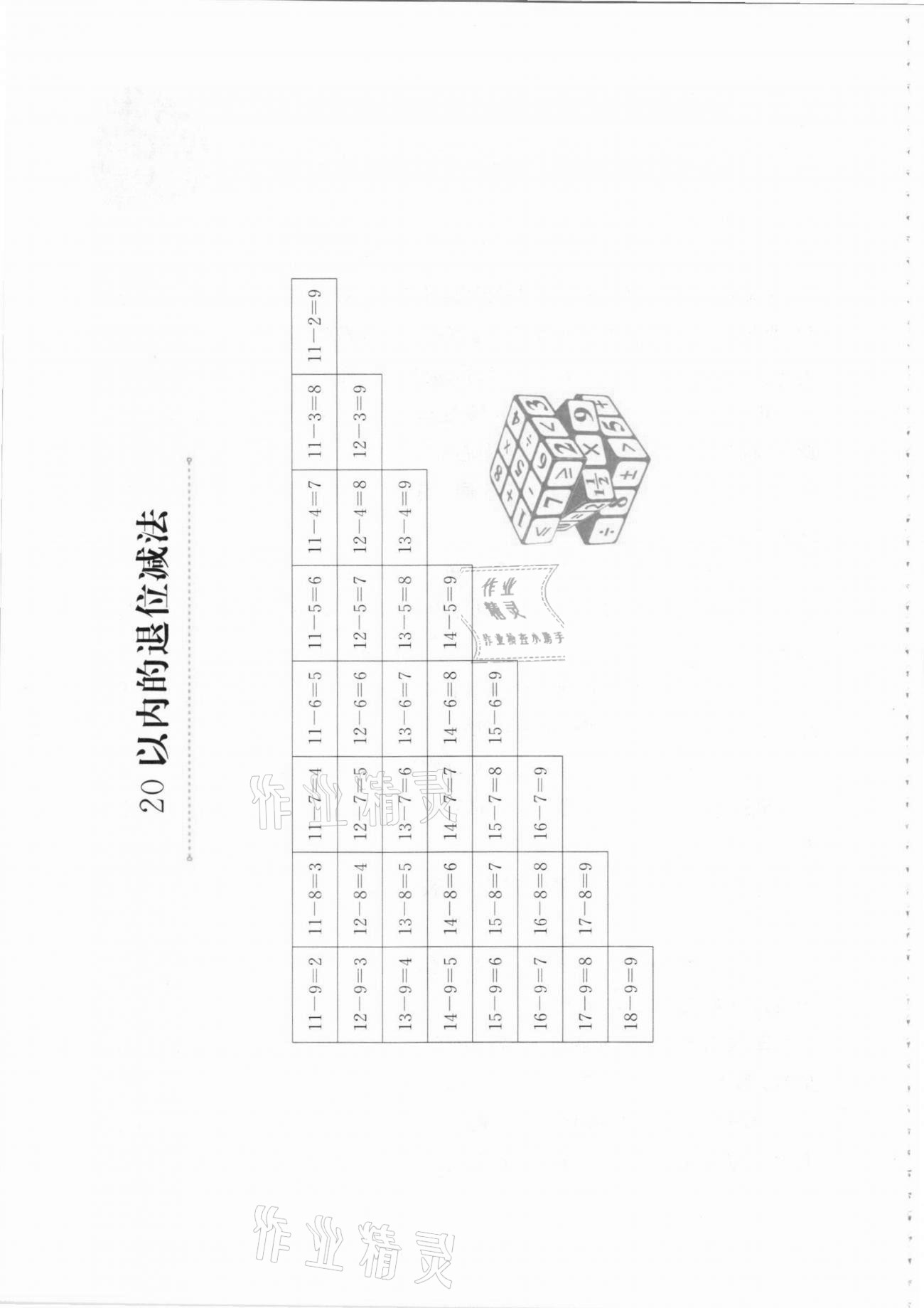 2021年口算題卡升級練一年級數(shù)學(xué)下冊青島版 參考答案第6頁