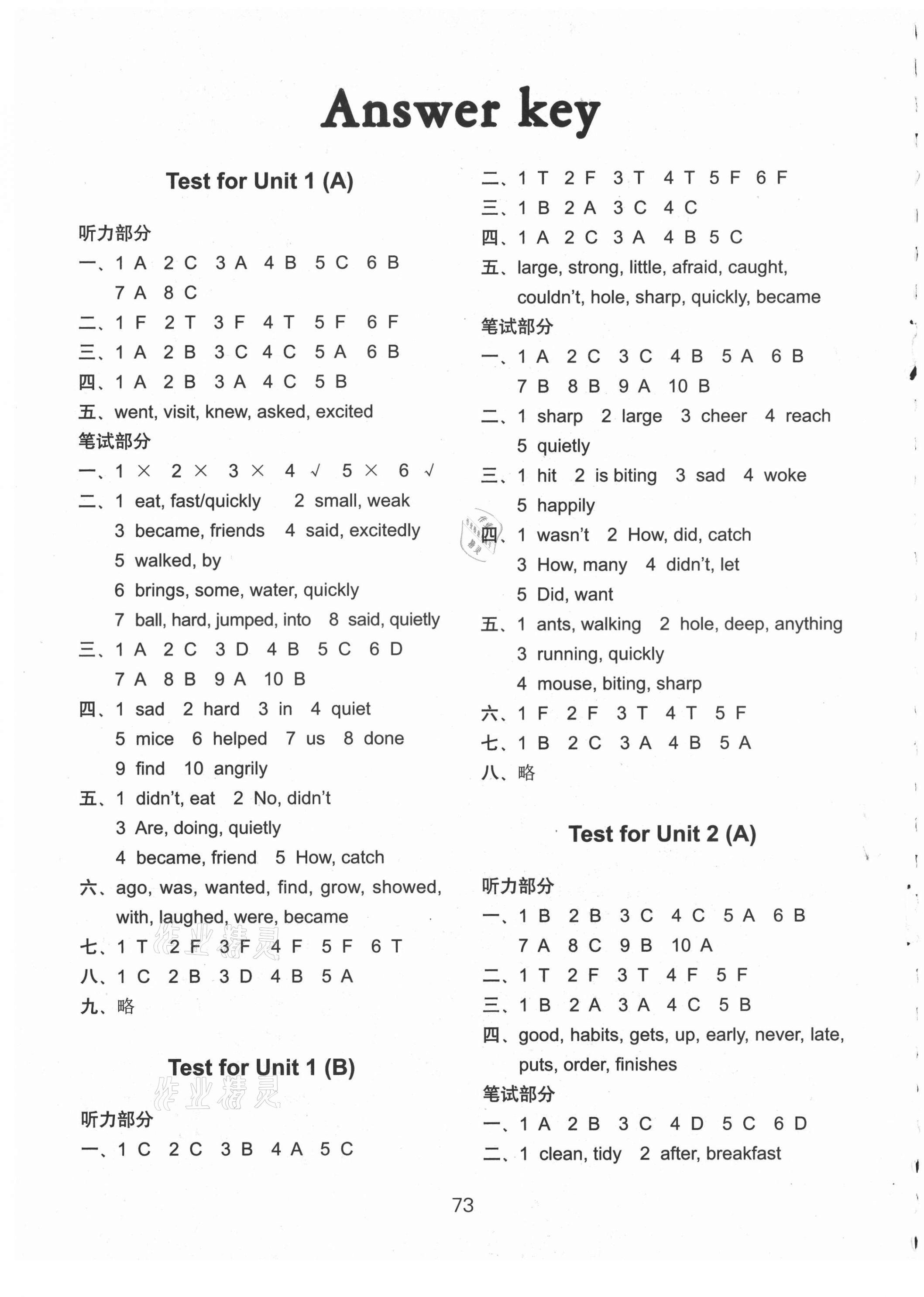 2021年課課練小學(xué)英語AB卷六年級下冊譯林版 第1頁