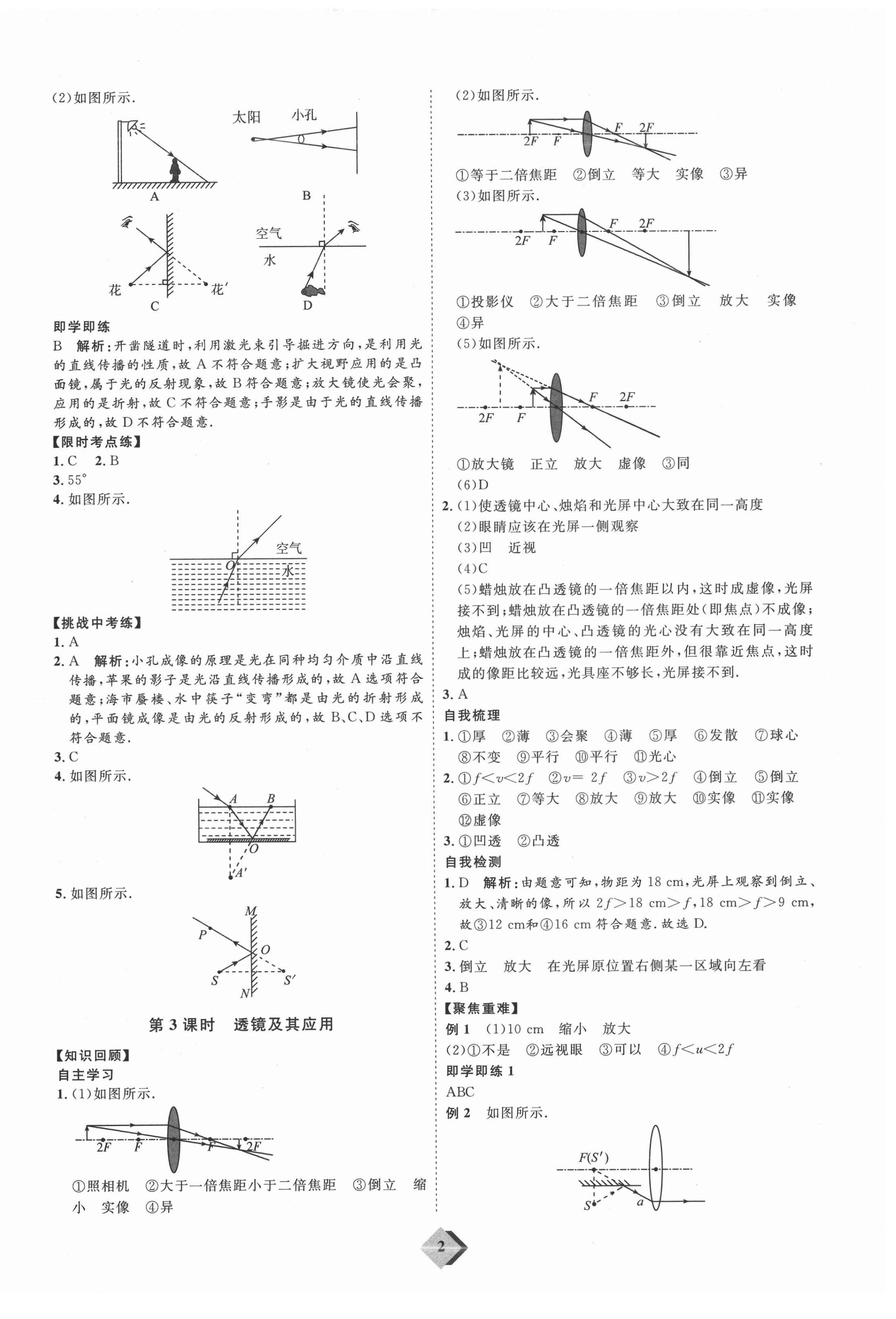 2021年優(yōu)加學(xué)案贏在中考物理濰坊專版 參考答案第2頁